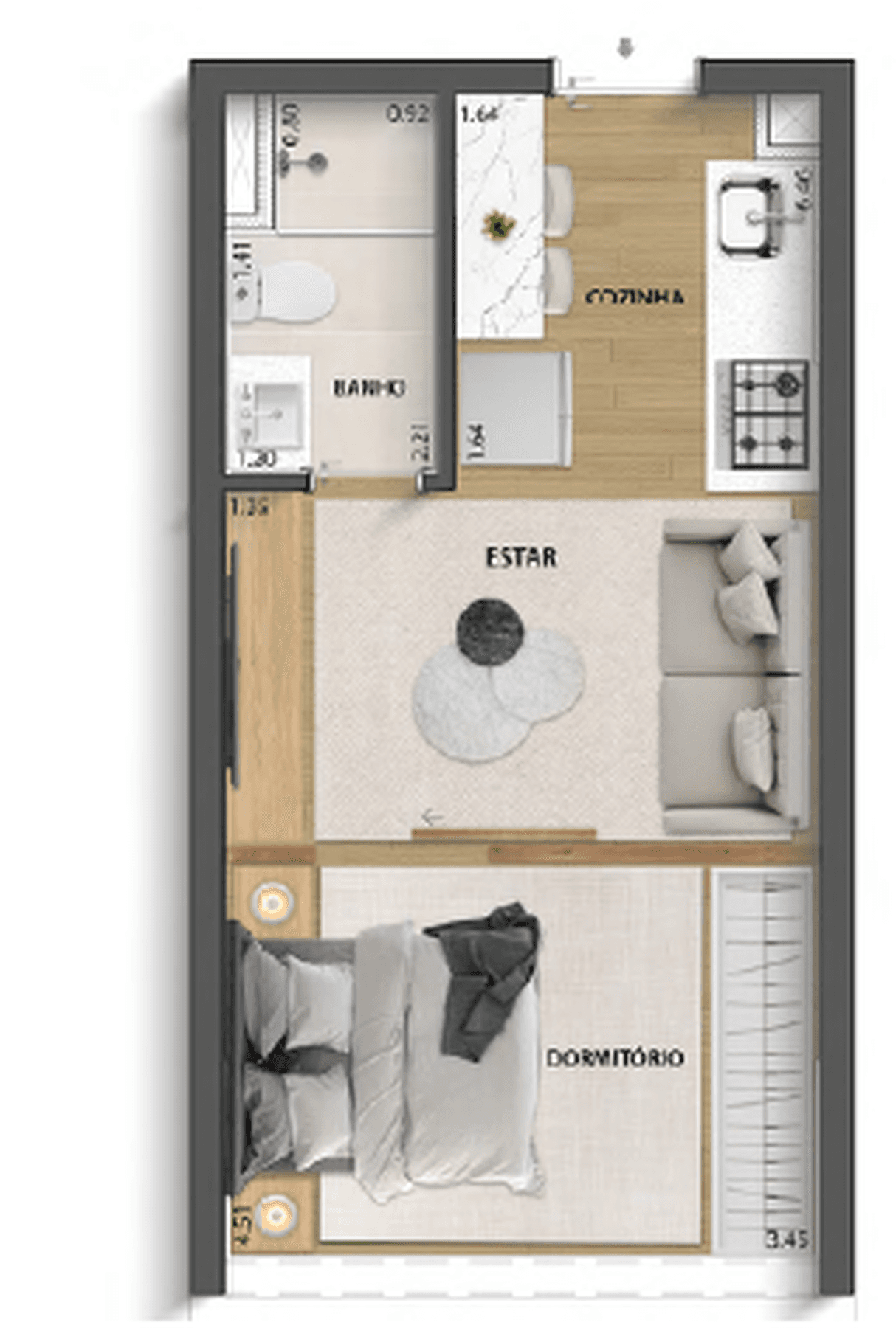 Planta 3 — Aurum Perdizes Studios