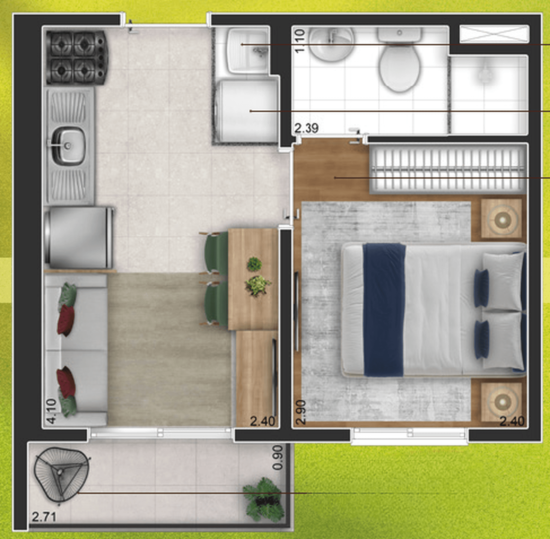 Planta 1 — Vila Boulevard Mooca - Fase 1