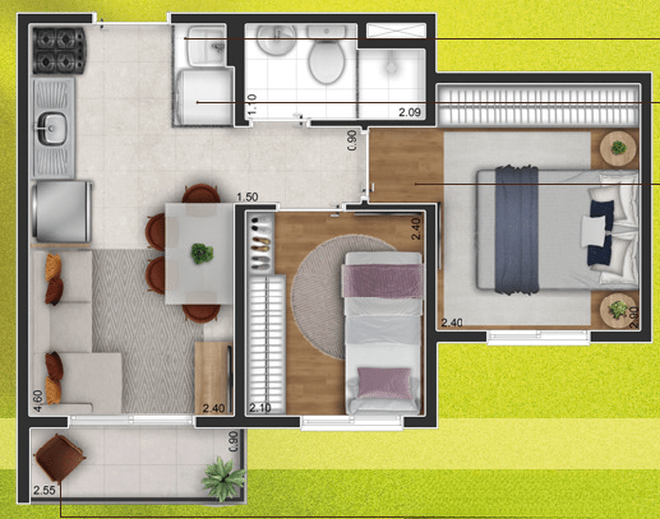 Planta 2 — Vila Boulevard Mooca - Fase 1
