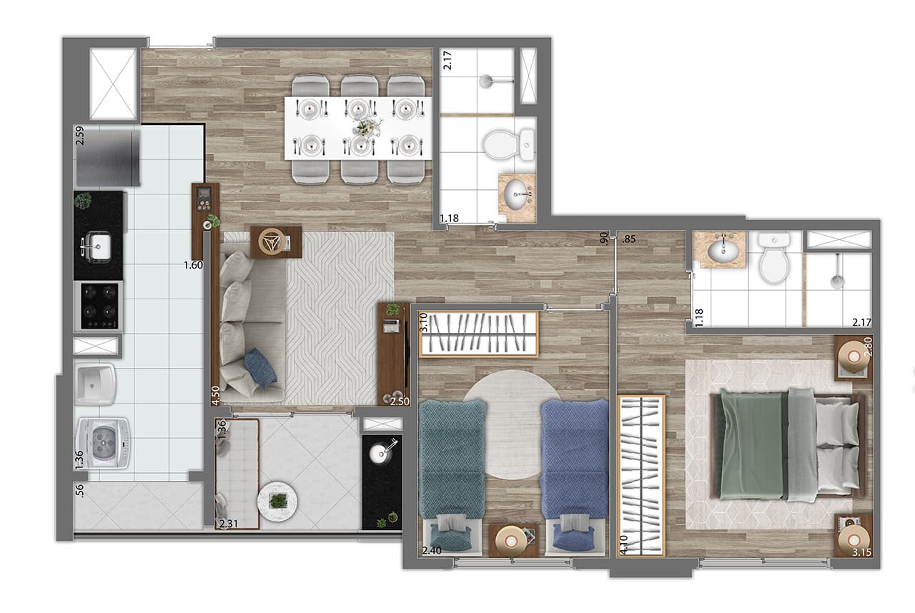Planta 2 — Gracia Morumbi