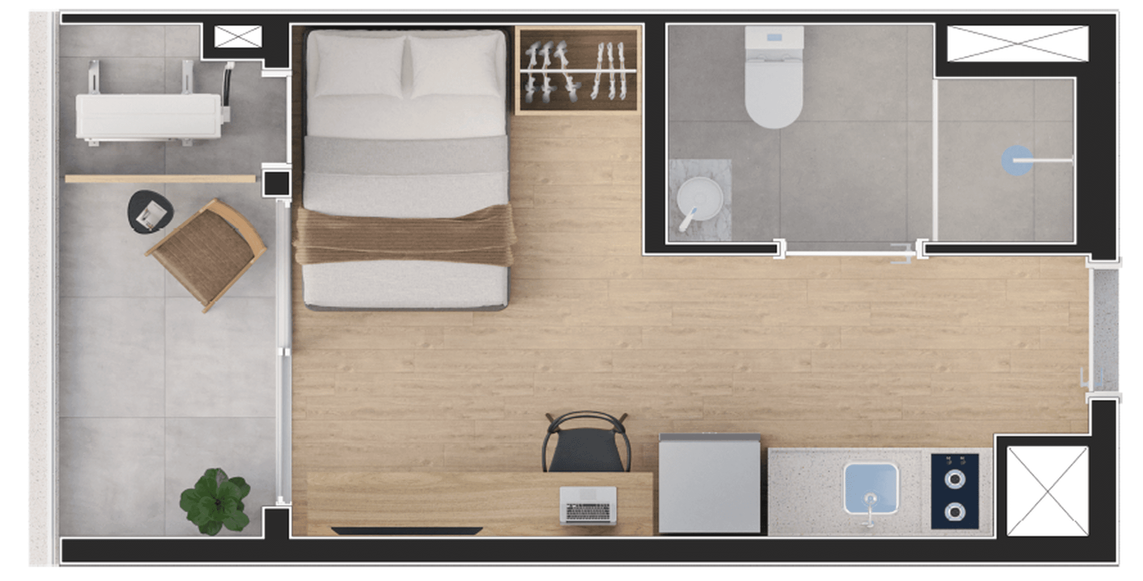 Planta 2 — Studios 2191 Augusta