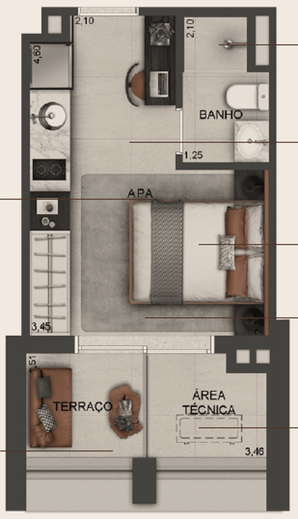 Planta 3 — Studios Paraíso by Lindenberg