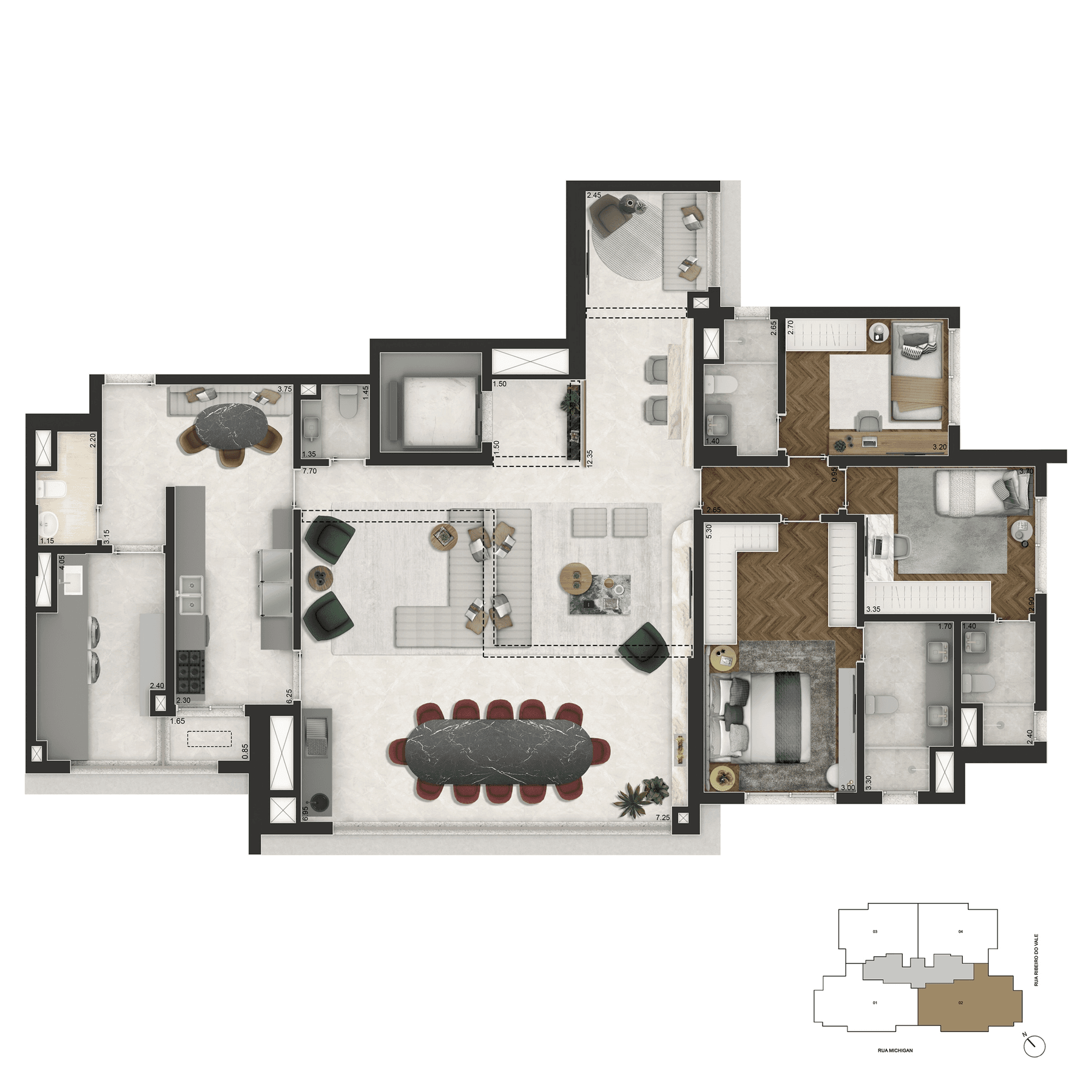 Planta 5 — Brooklin Senses by Cyrela