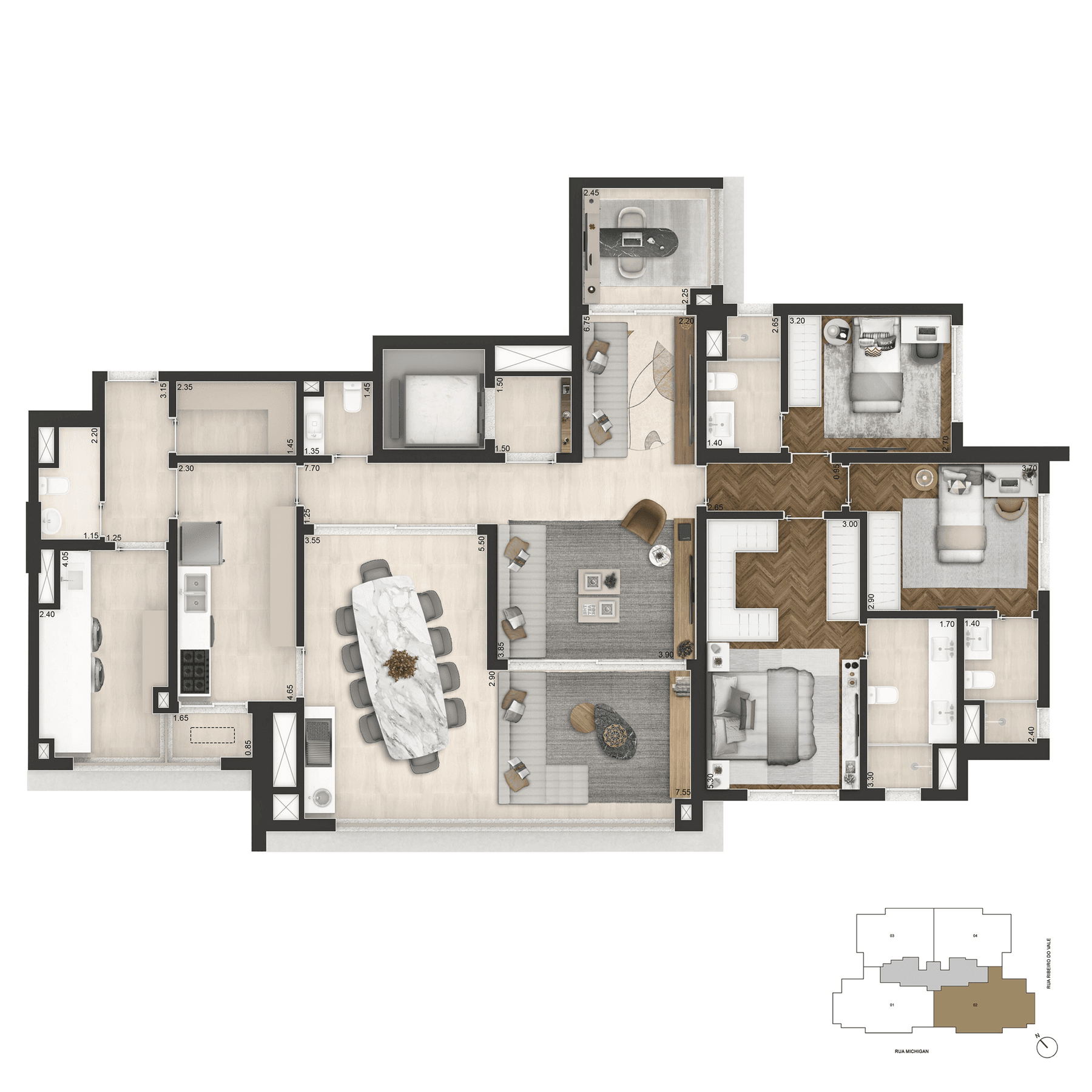 Planta 6 — Brooklin Senses by Cyrela