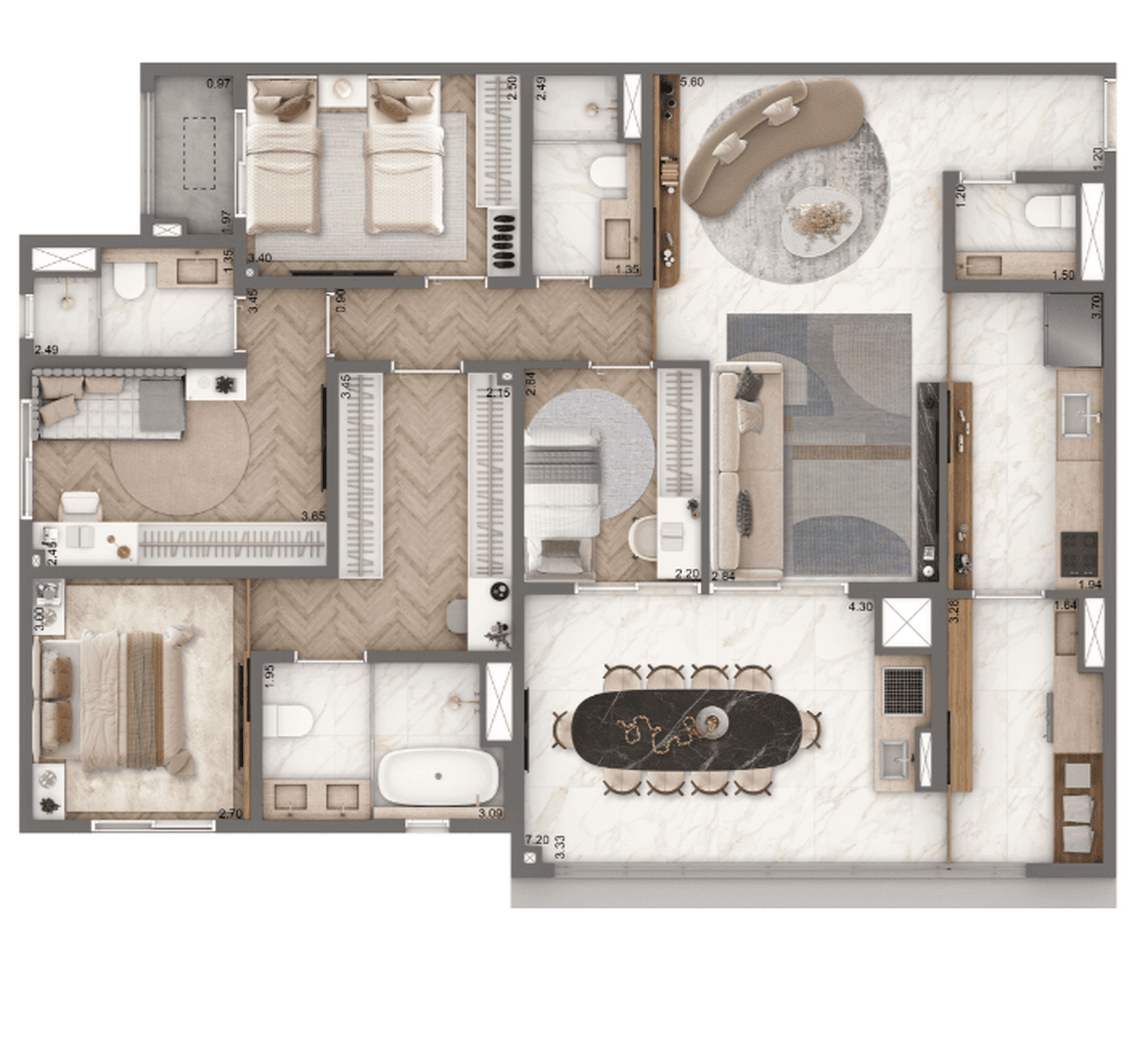 Planta 6 — The Residence Brooklin By Living