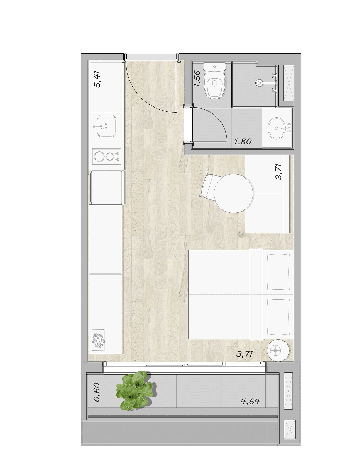 Planta 4 — Stay Moema by Helbor - Residencial