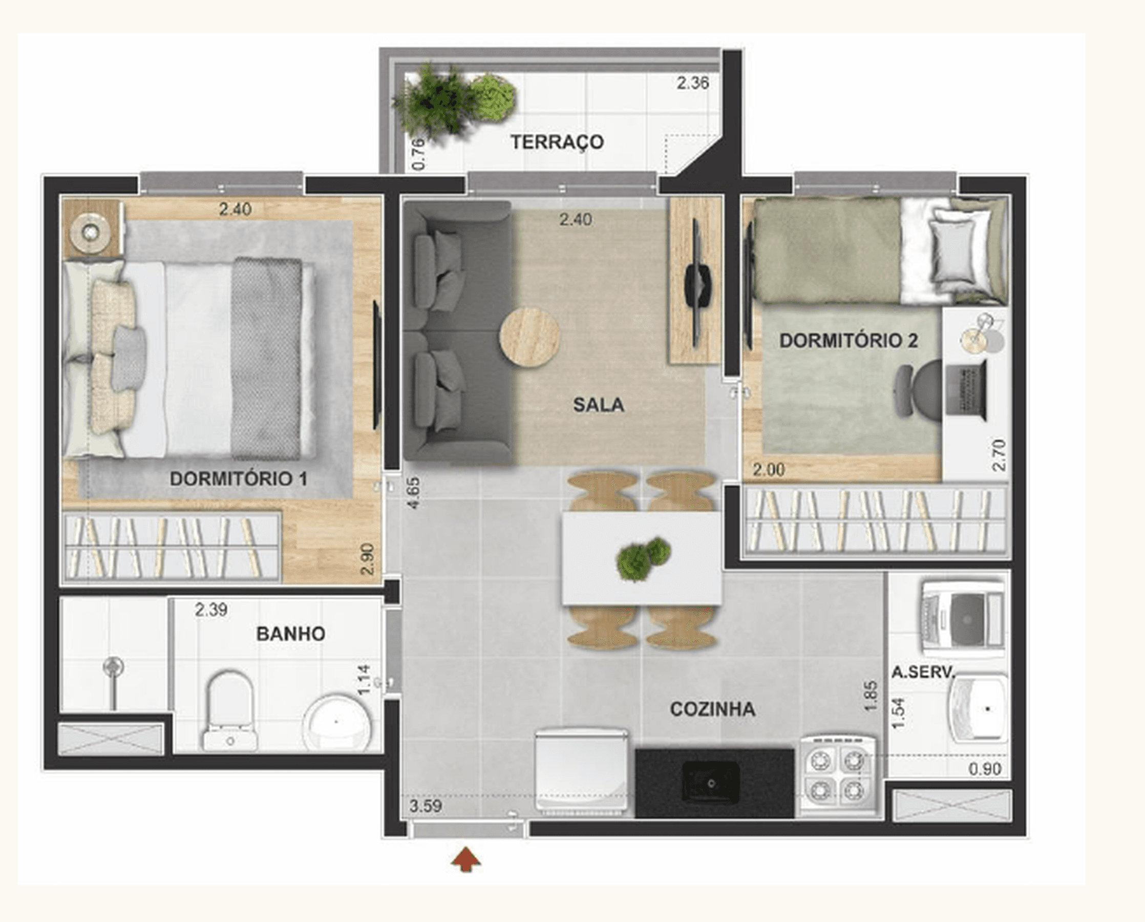 Planta 4 — Modern Mooca