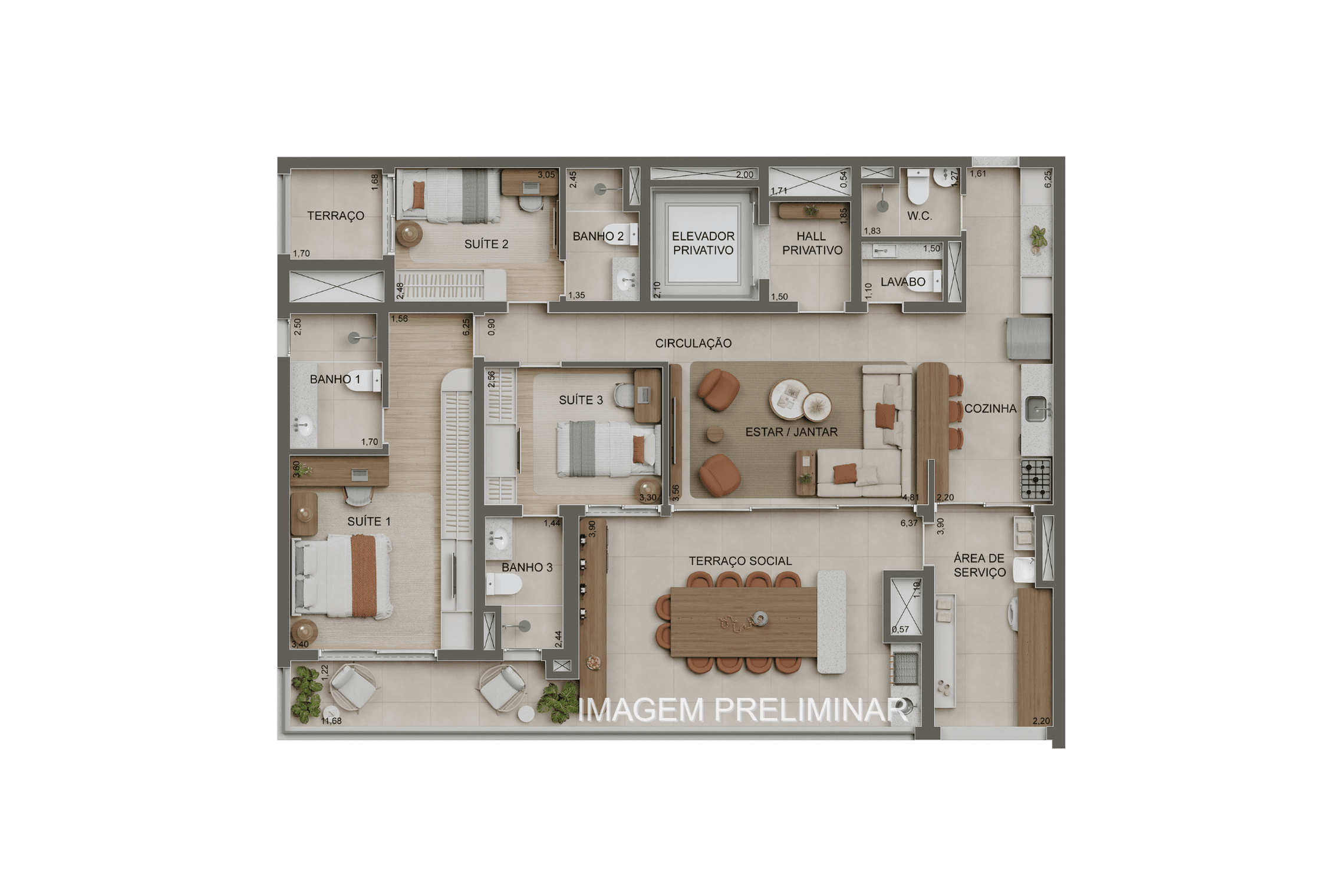Planta 5 — Alameda Tatuapé Condomínio Clube Residences
