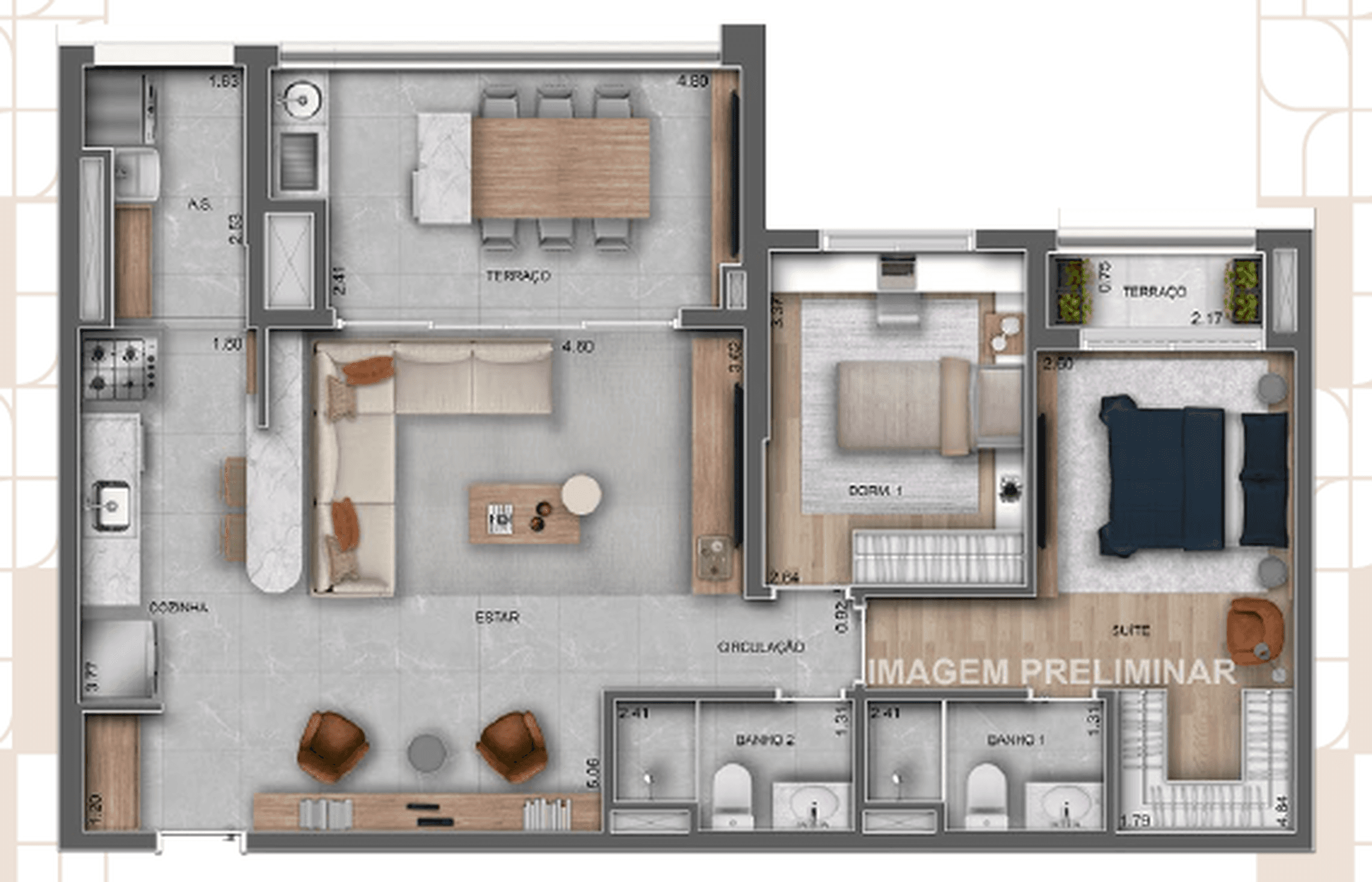 Planta 4 — Parque Diálogo Vila Ema Residences