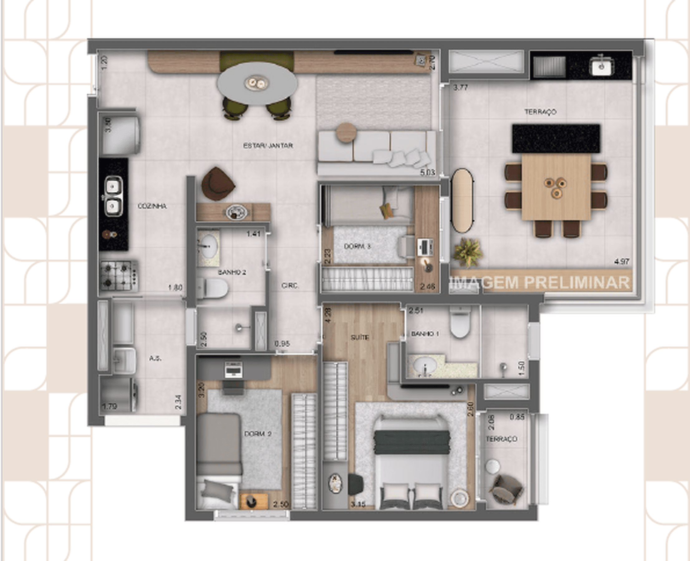 Planta 5 — Parque Diálogo Vila Ema Residences