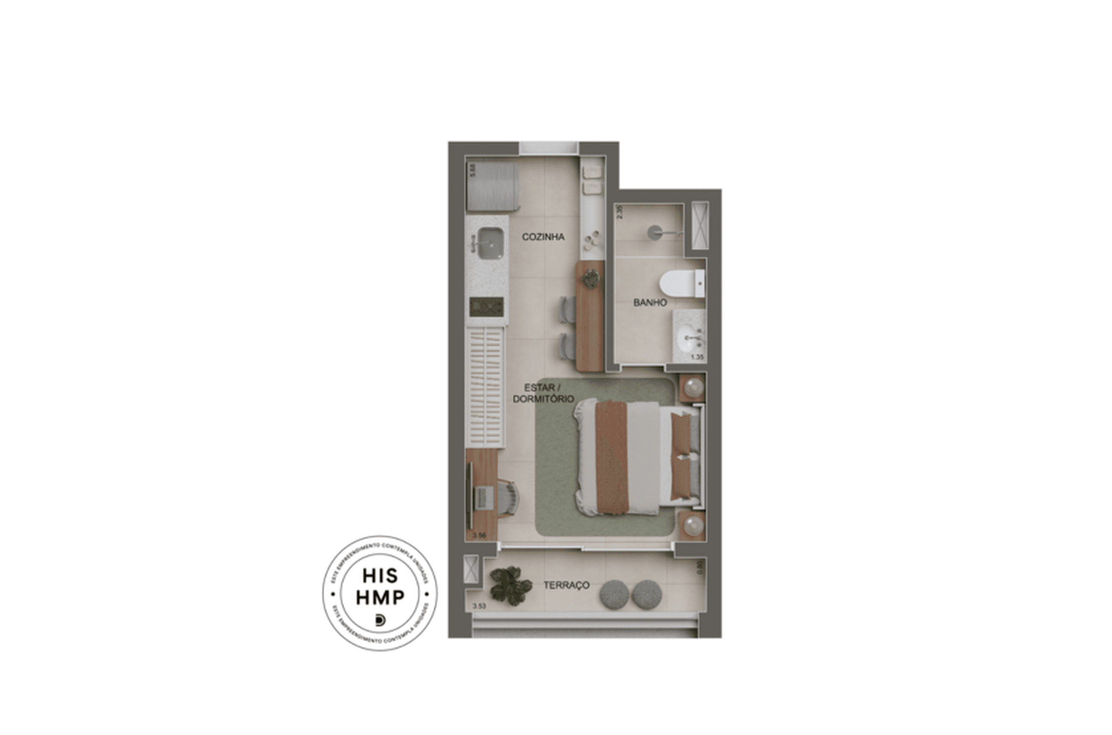 Planta 1 — Alameda Tatuapé Condomínio Clube Home Spaces