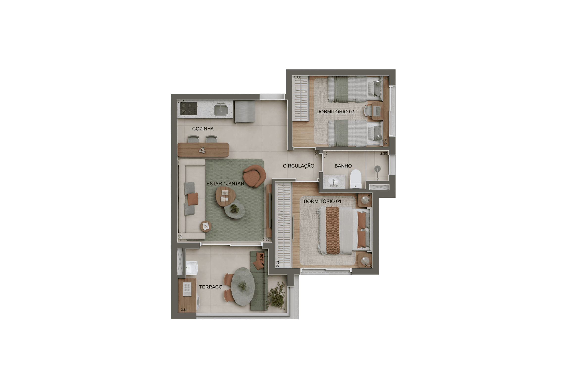 Planta 3 — Alameda Tatuapé Condomínio Clube Home Spaces