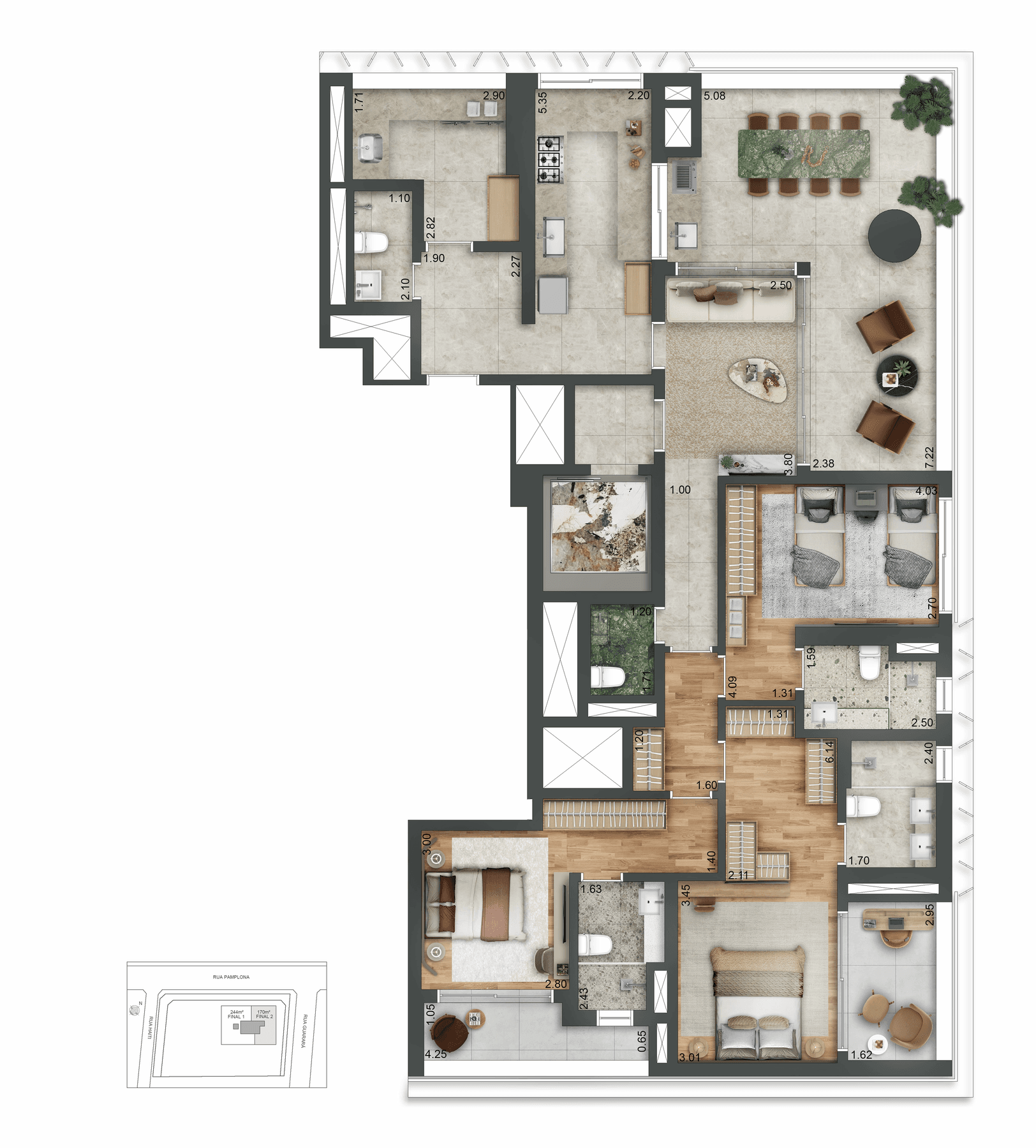 Planta 1 — Autór Jardins