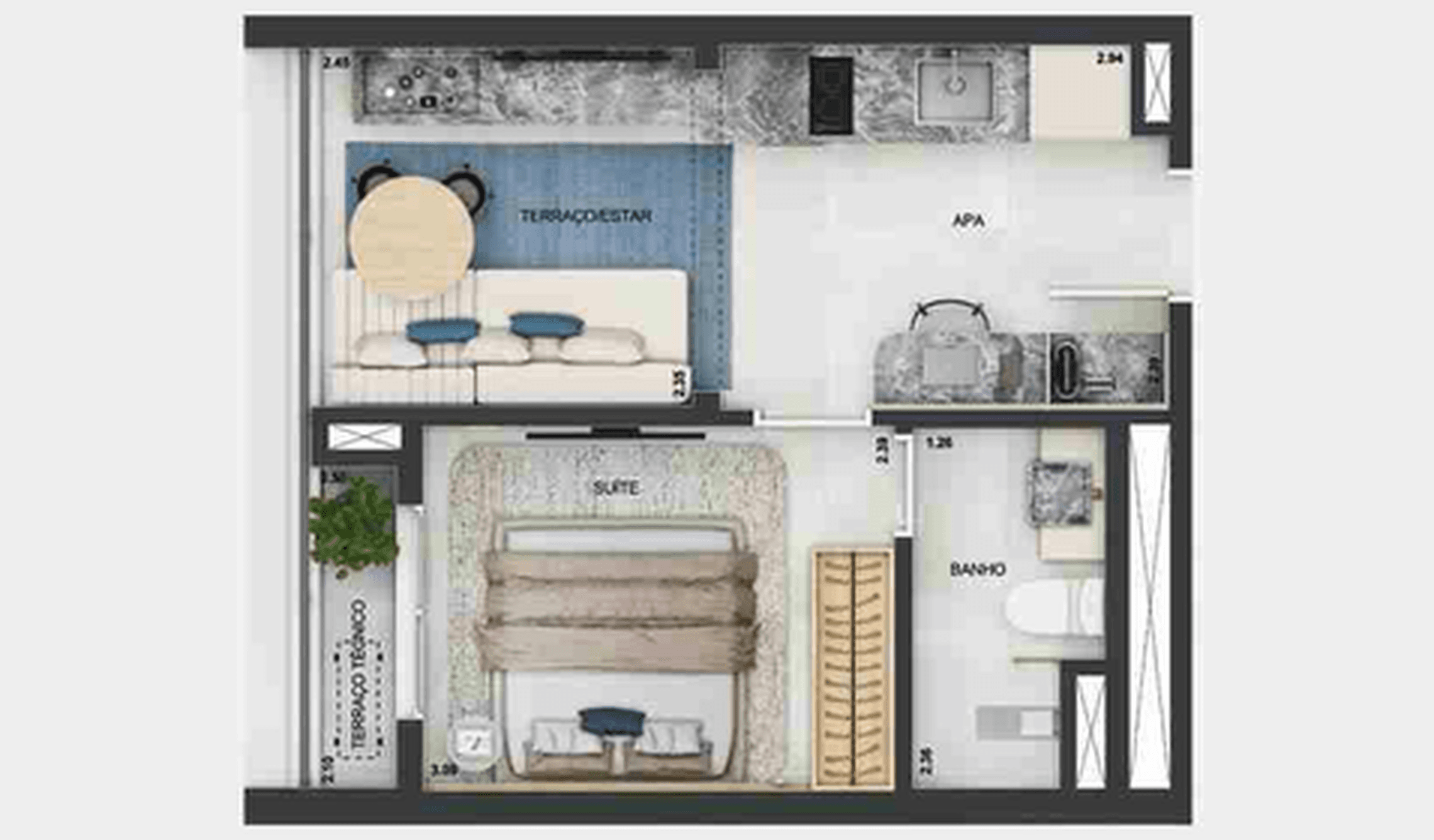 Planta 3 — Ibirapuera Studios by Kaslik