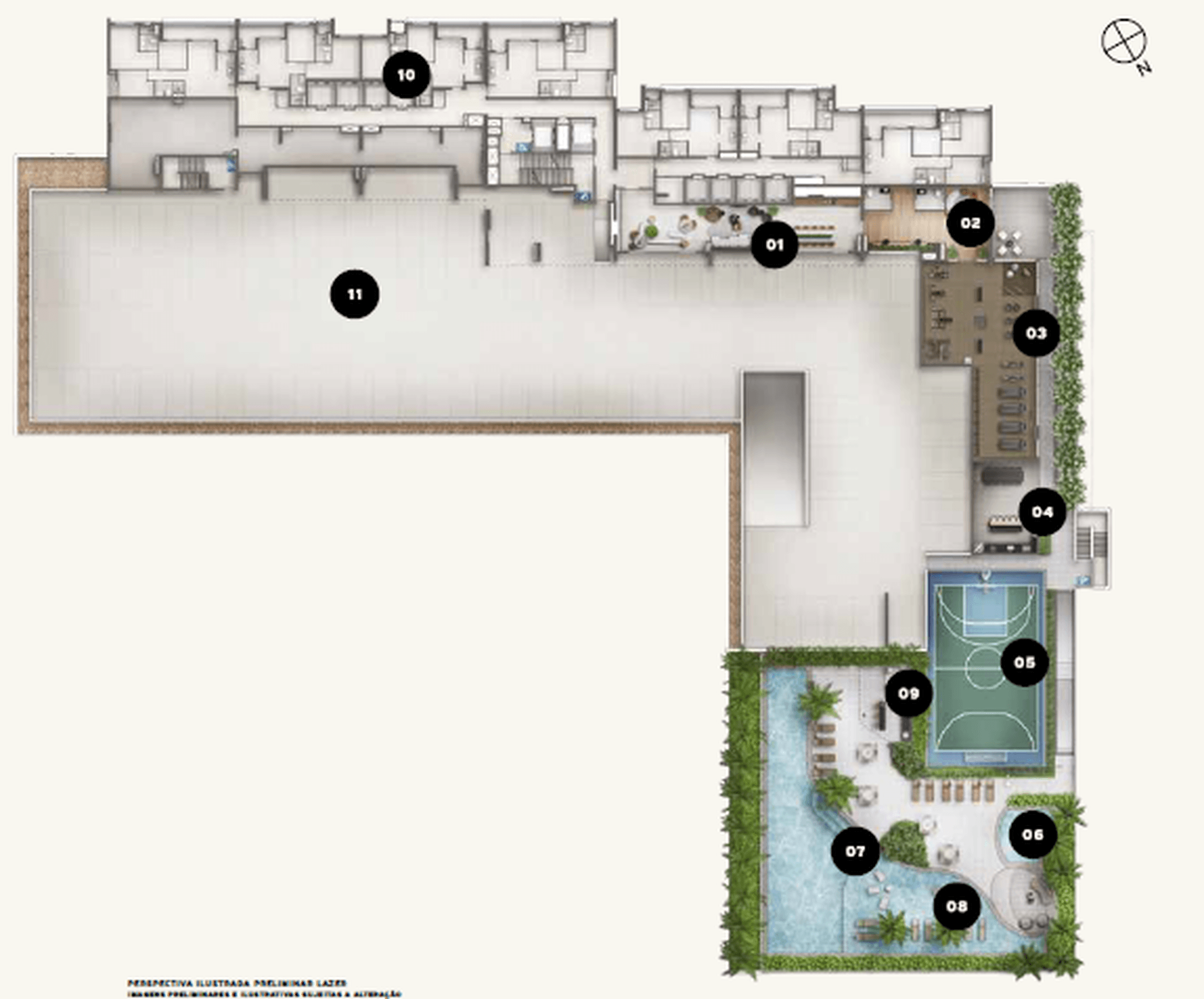 Planta 1 — Garden Design Private Park Residence