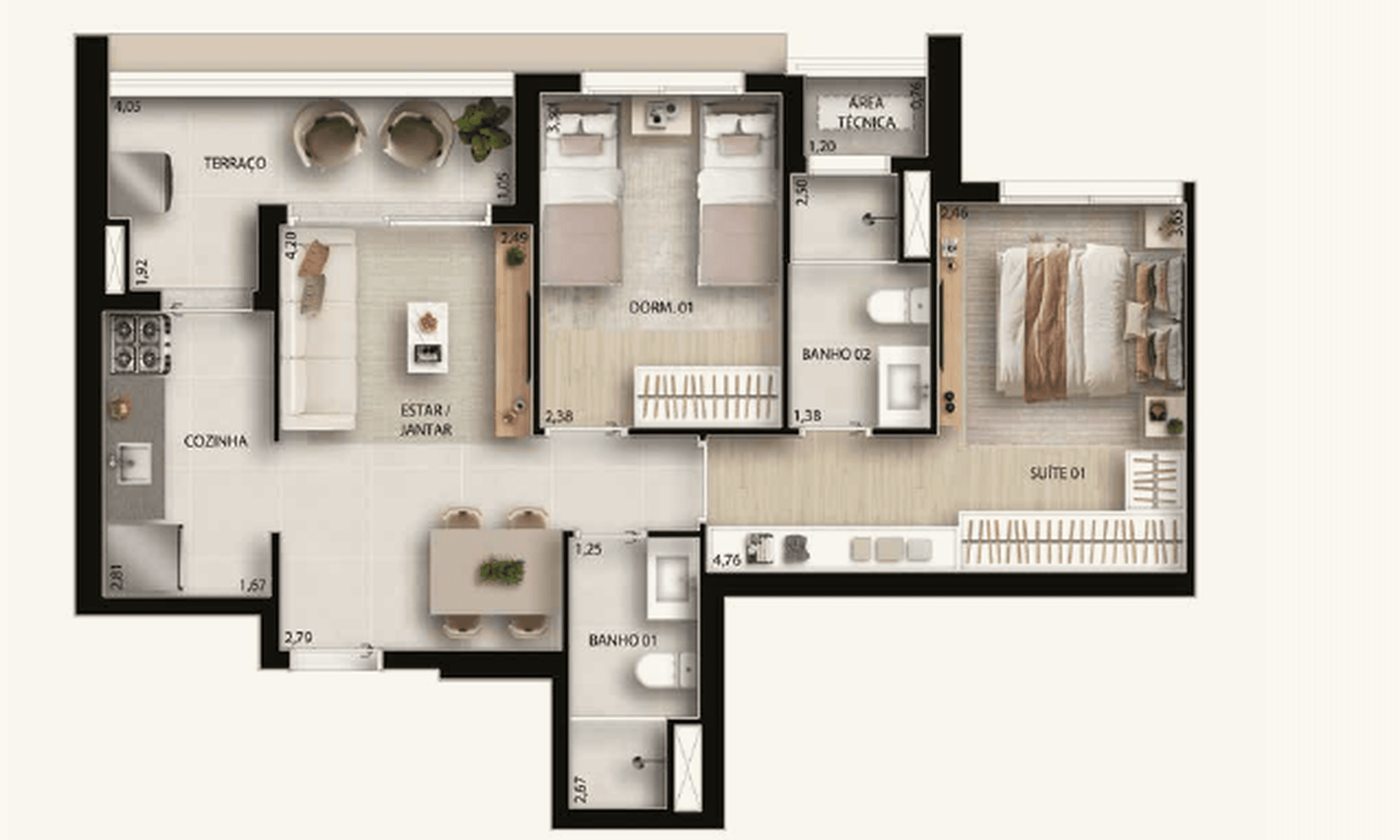 Planta 3 — Garden Design Private Park Residence