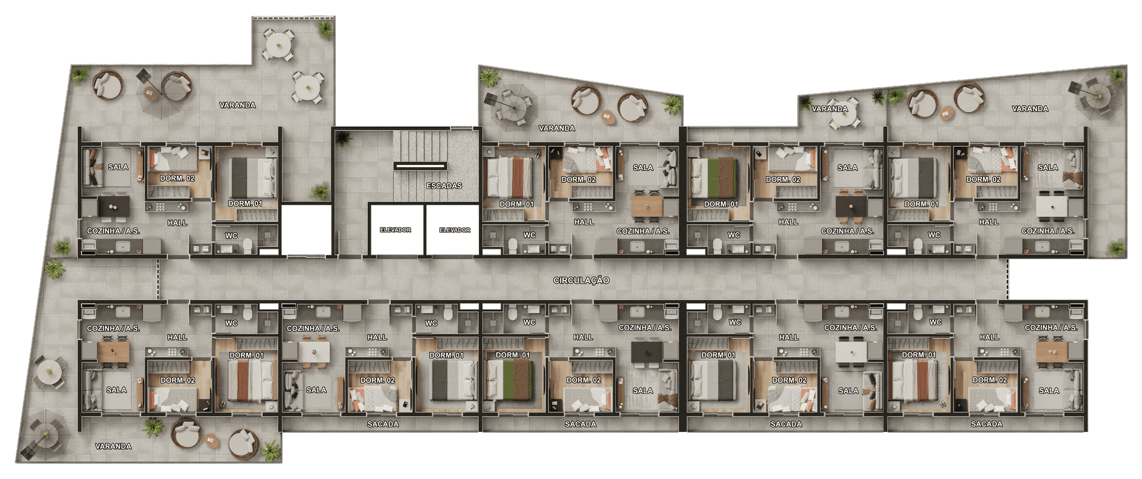 Planta 1 — Varandas 156