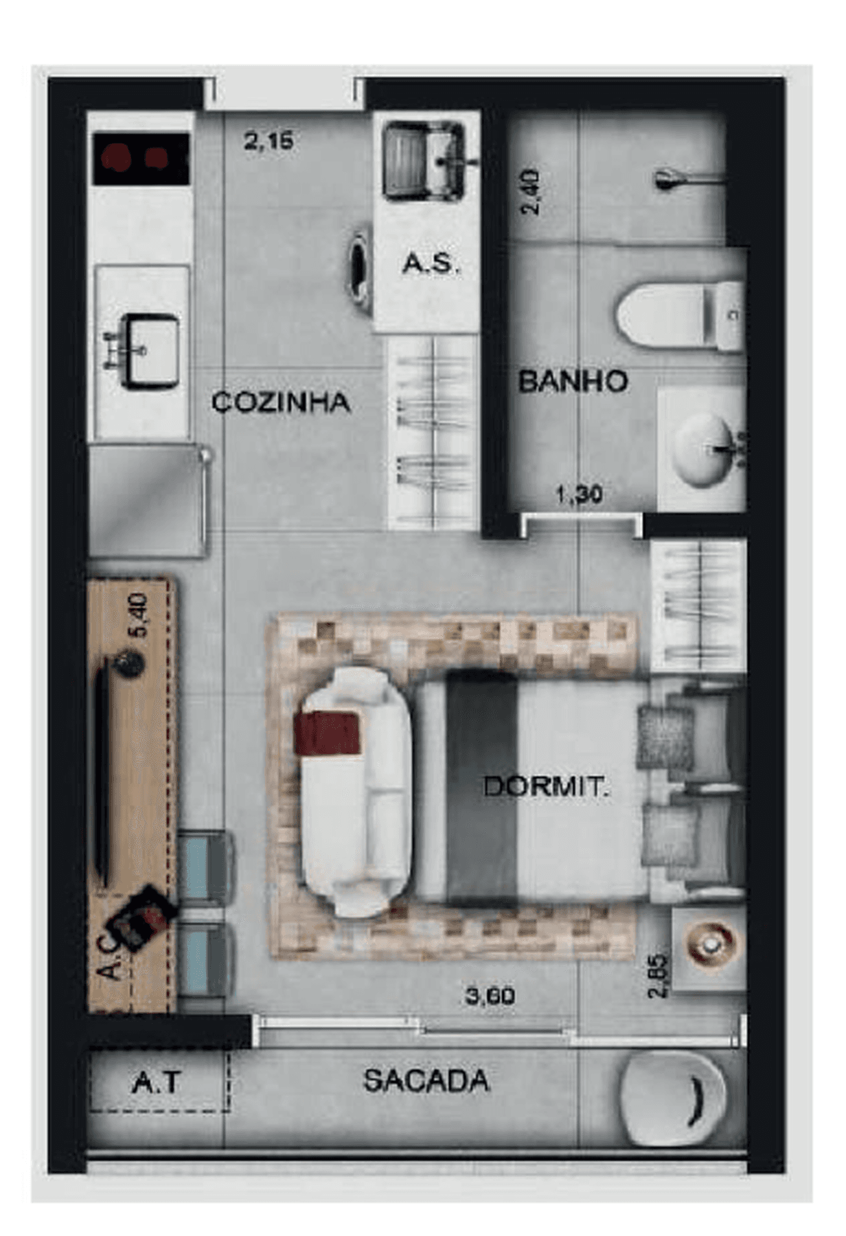 Planta 1 — W Stay Lincoln - Residencial