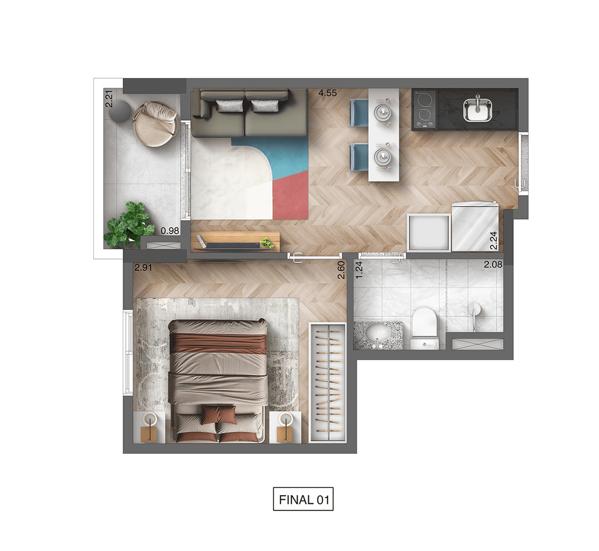 Planta 1 — Pina 1875 by 360 Suítes - Residencial
