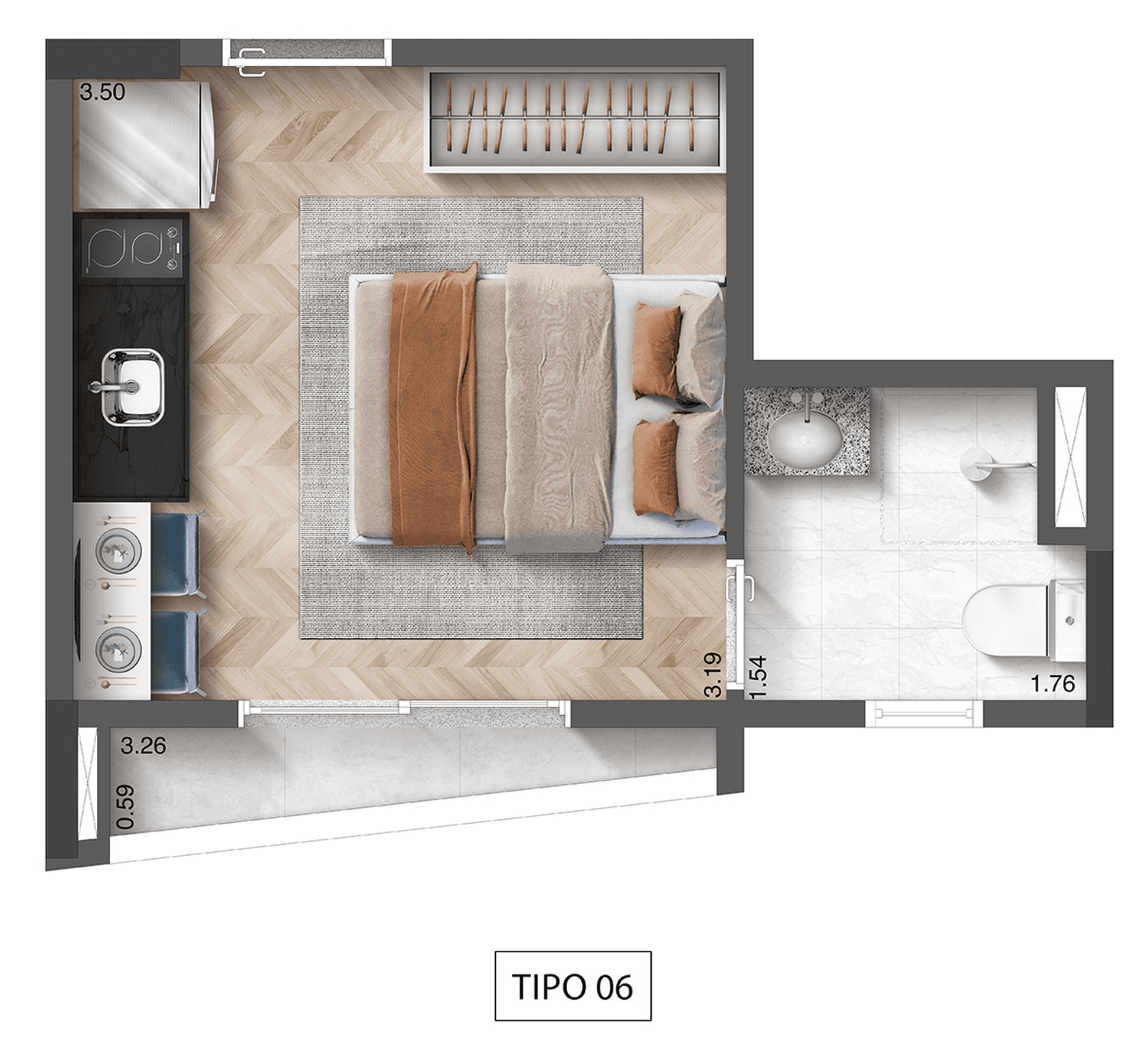 Planta 6 — Pina 1875 by 360 Suítes - Residencial