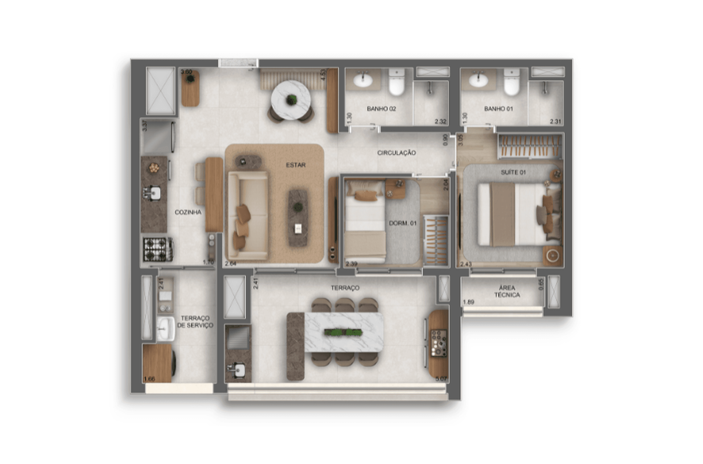 Planta 6 — Vértice Butantã Residences by Diálogo