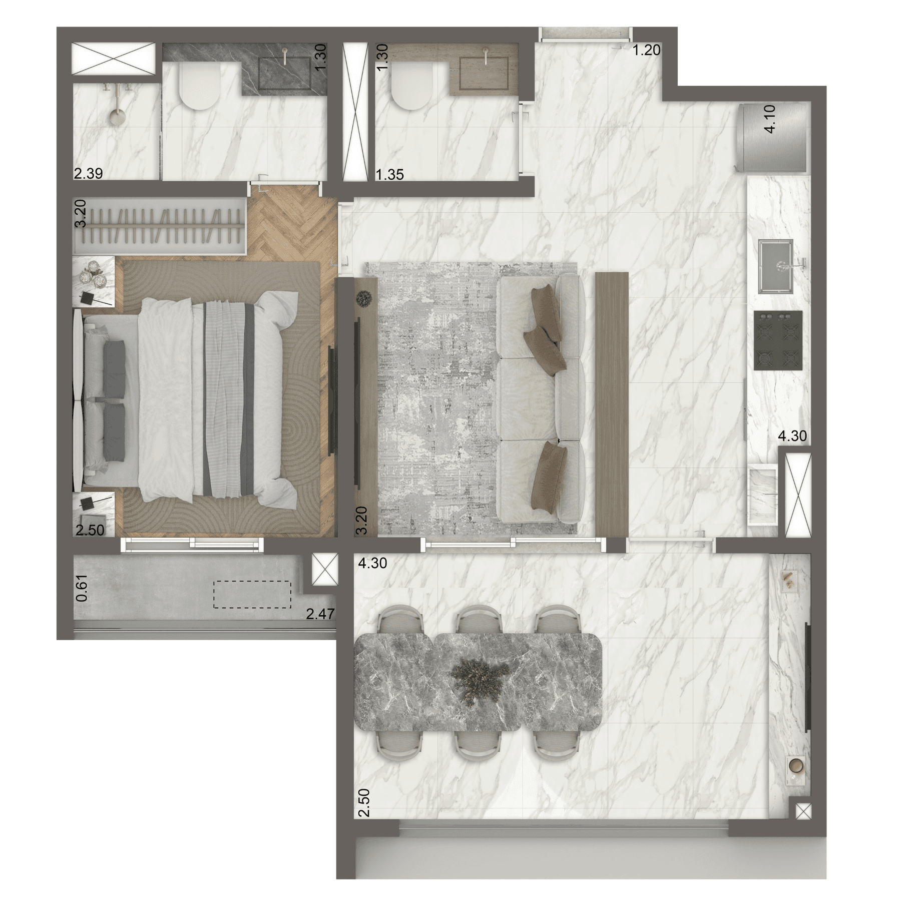 Planta 4 — The New Residence Brooklin by Living