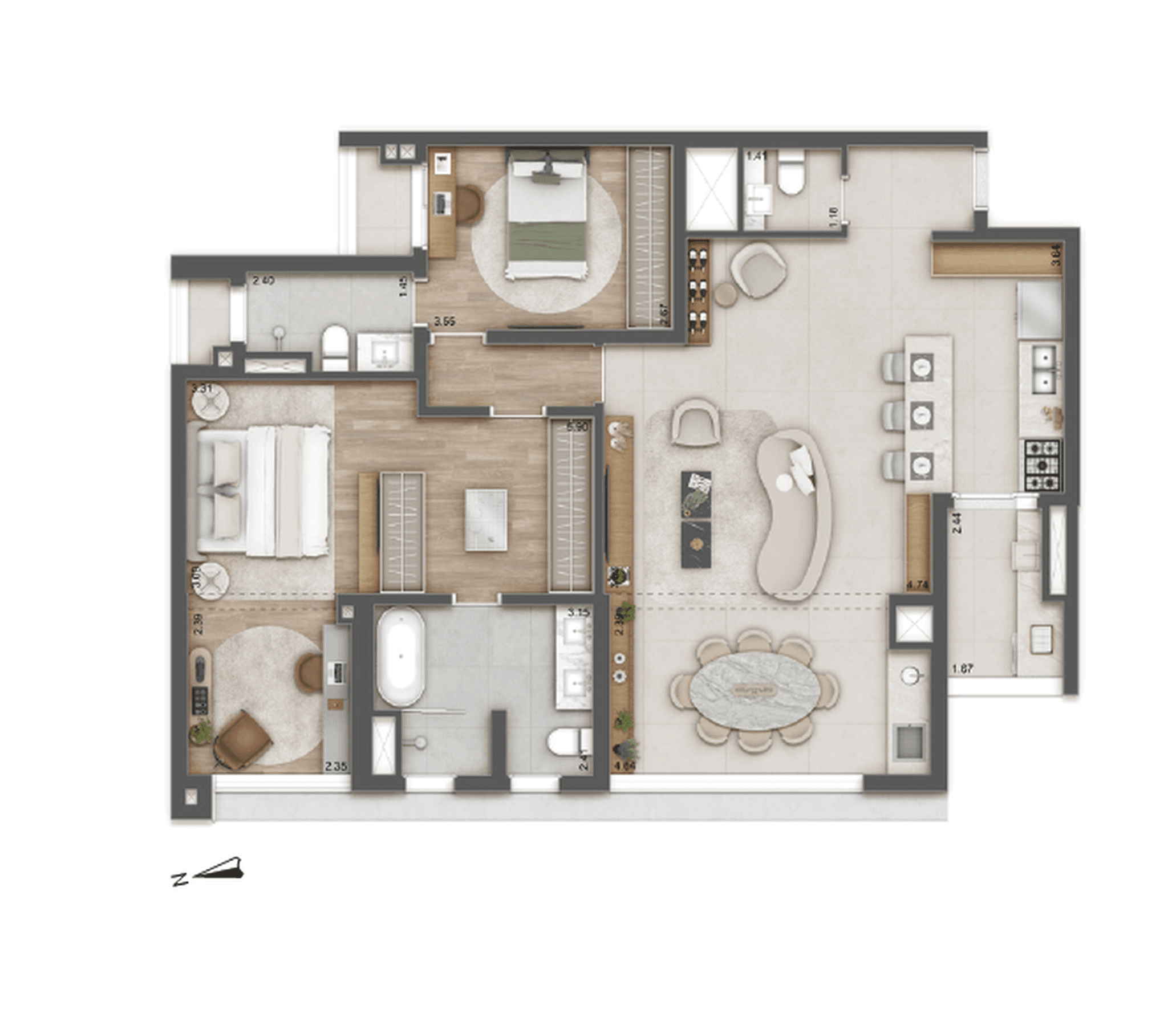Planta 3 — Daslu Residences