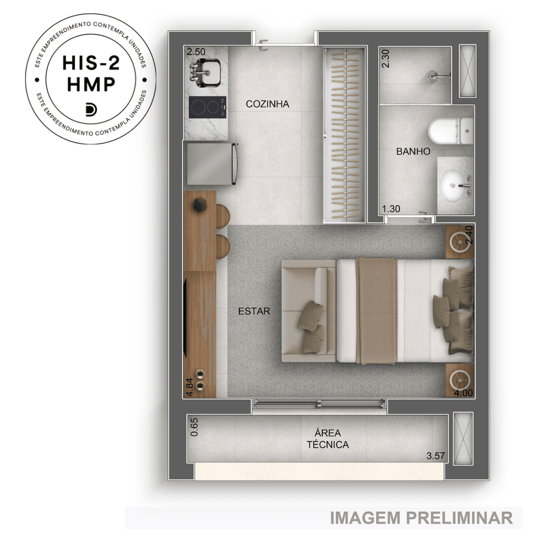 Planta 1 — GranDiálogo Parque da Mooca Home Spaces