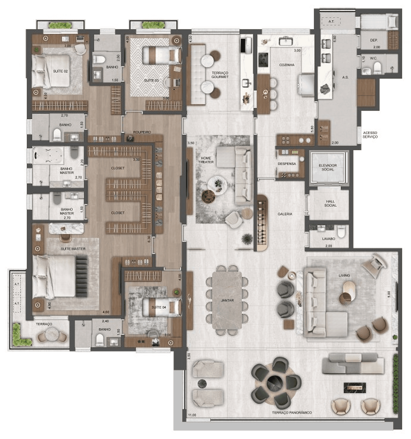 Planta 1 — Château Jardin Lumière