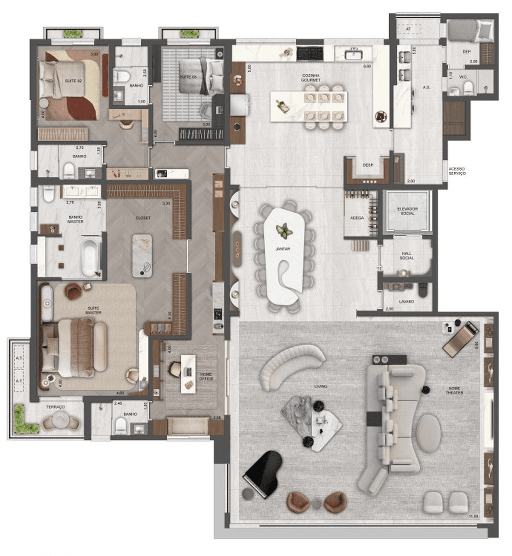 Planta 2 — Château Jardin Lumière