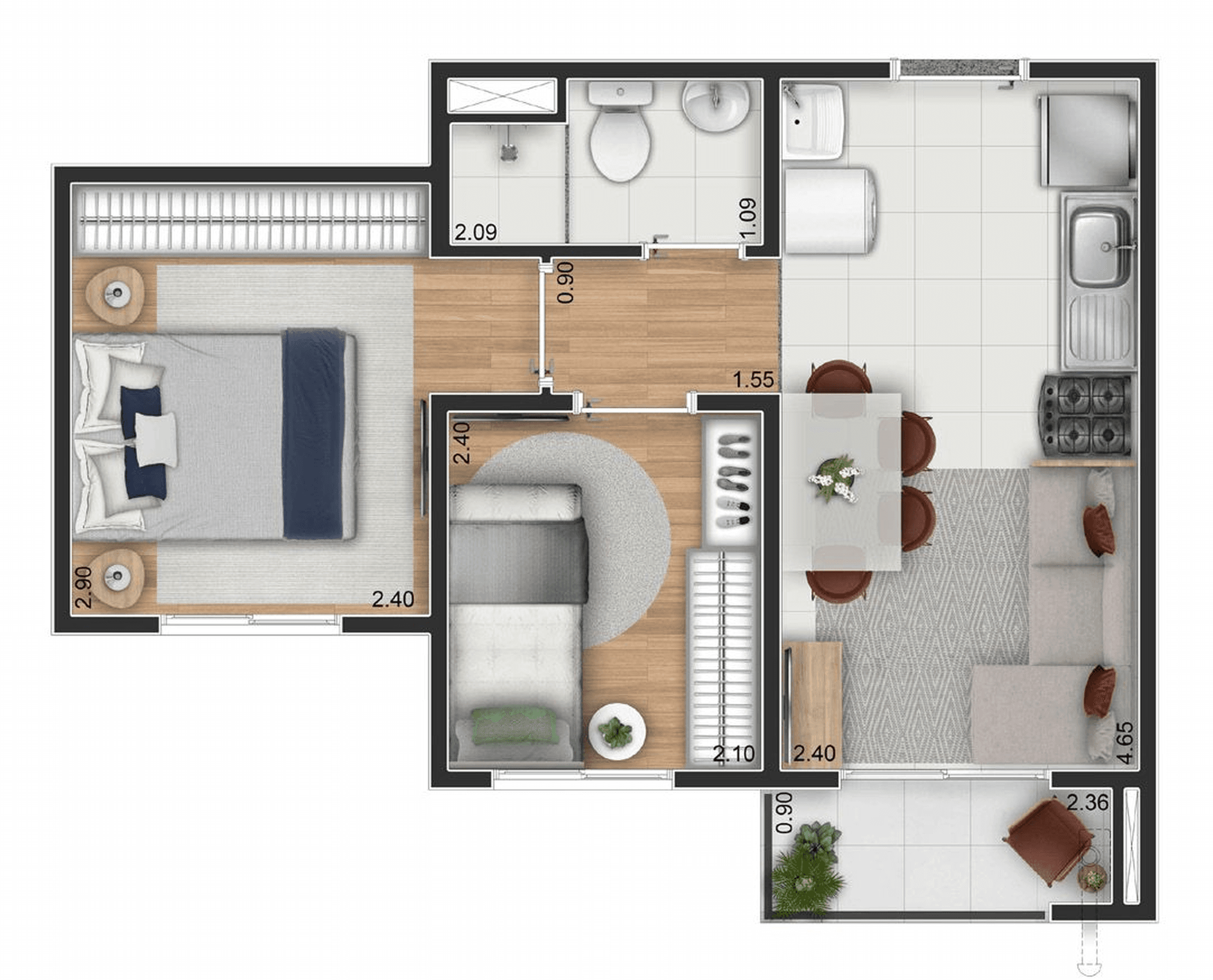 Planta 3 — Elev Ipiranga - Fase 1