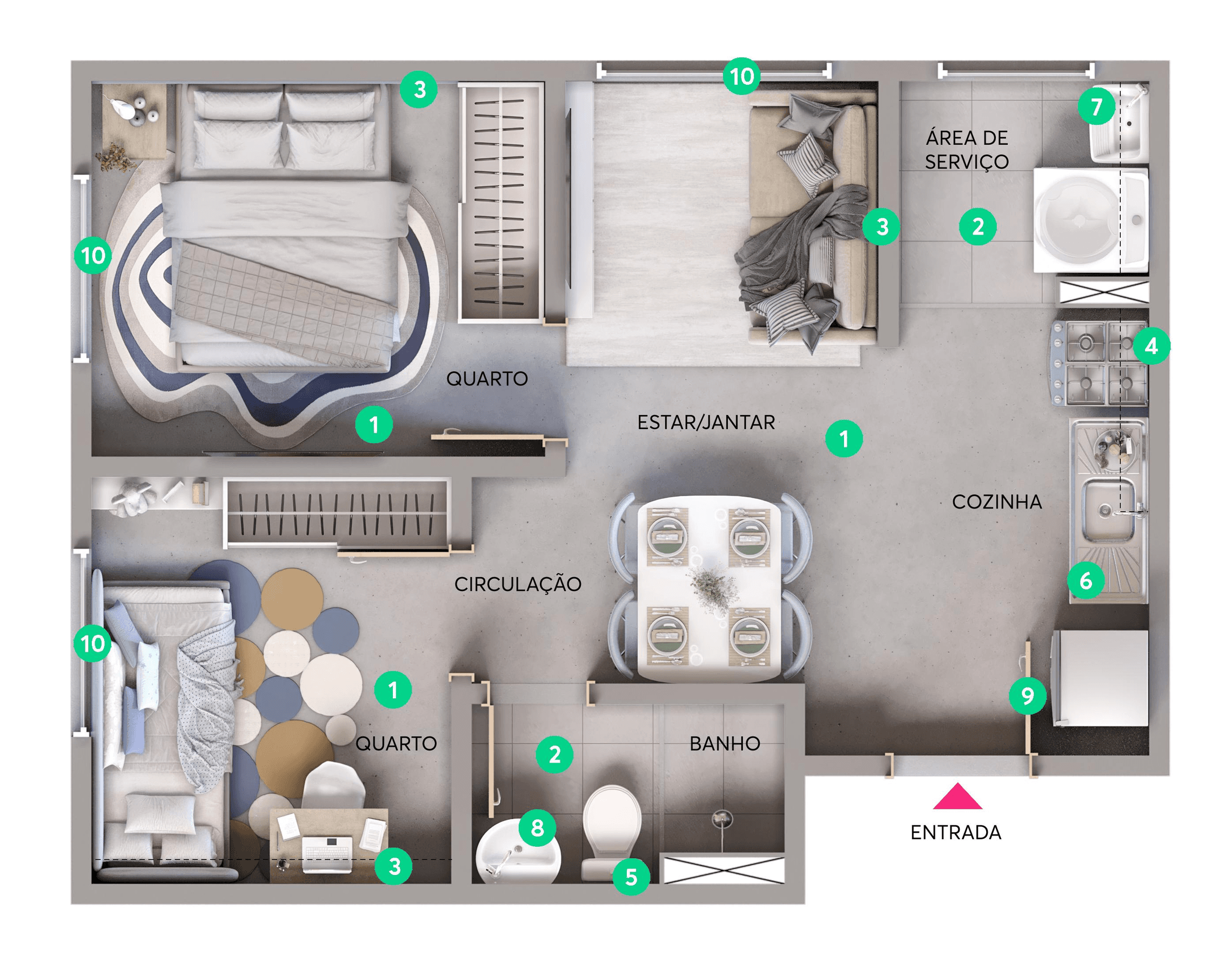 Planta 3 — Gran Vista Itaquera - Fase 1