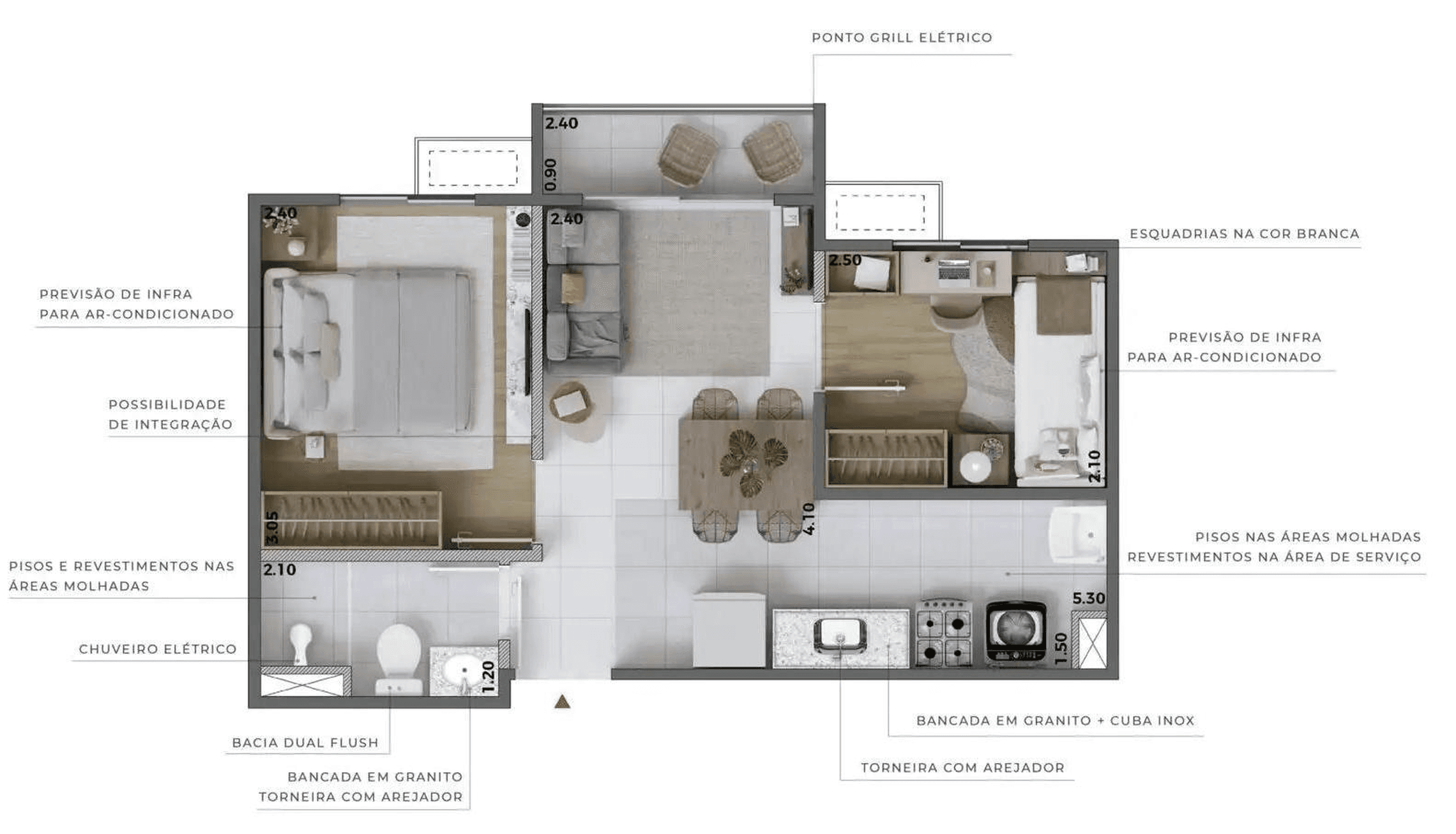 Planta 1 — Equale Condomínio Clube