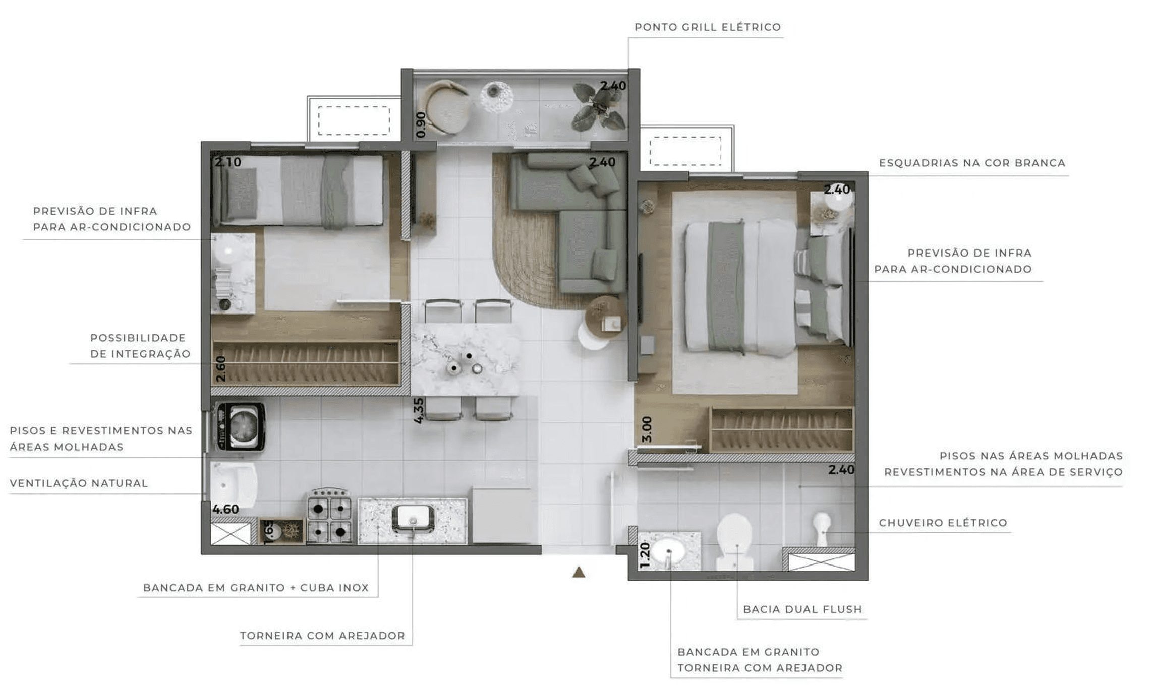 Planta 3 — Equale Condomínio Clube