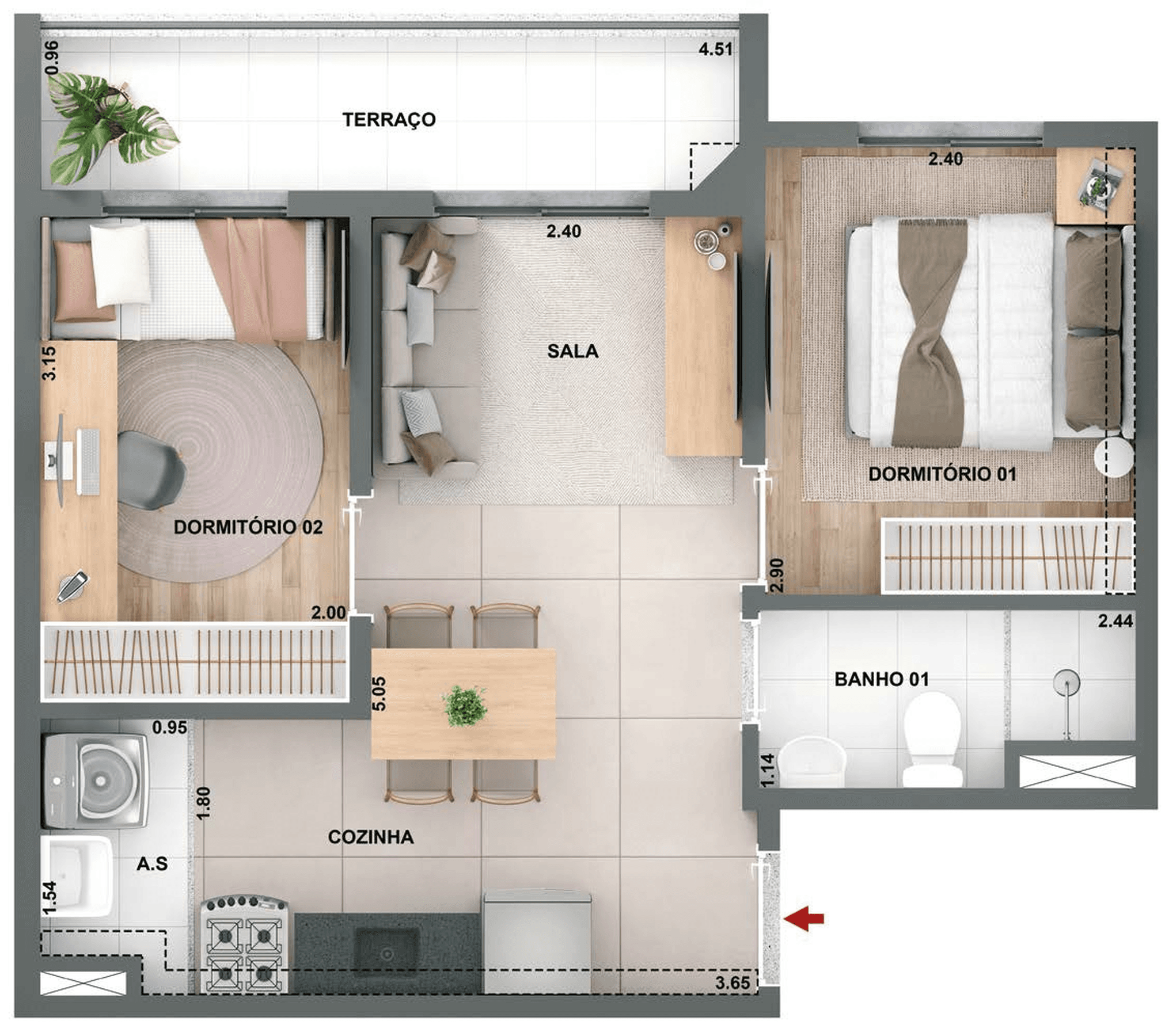 Planta 5 — Novo Mundo Carrão II - Fase 1