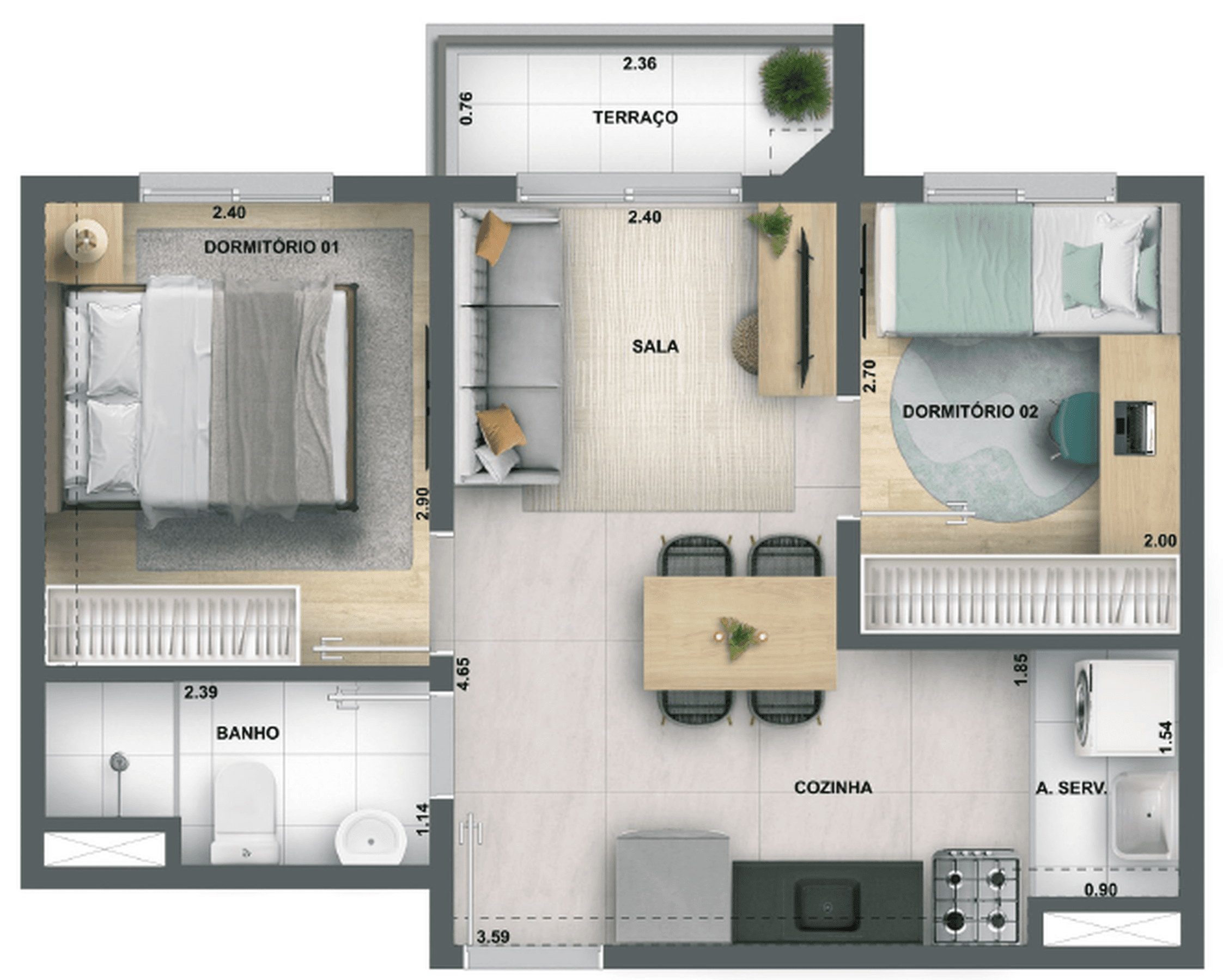 Planta 2 — Lyne Água Branca