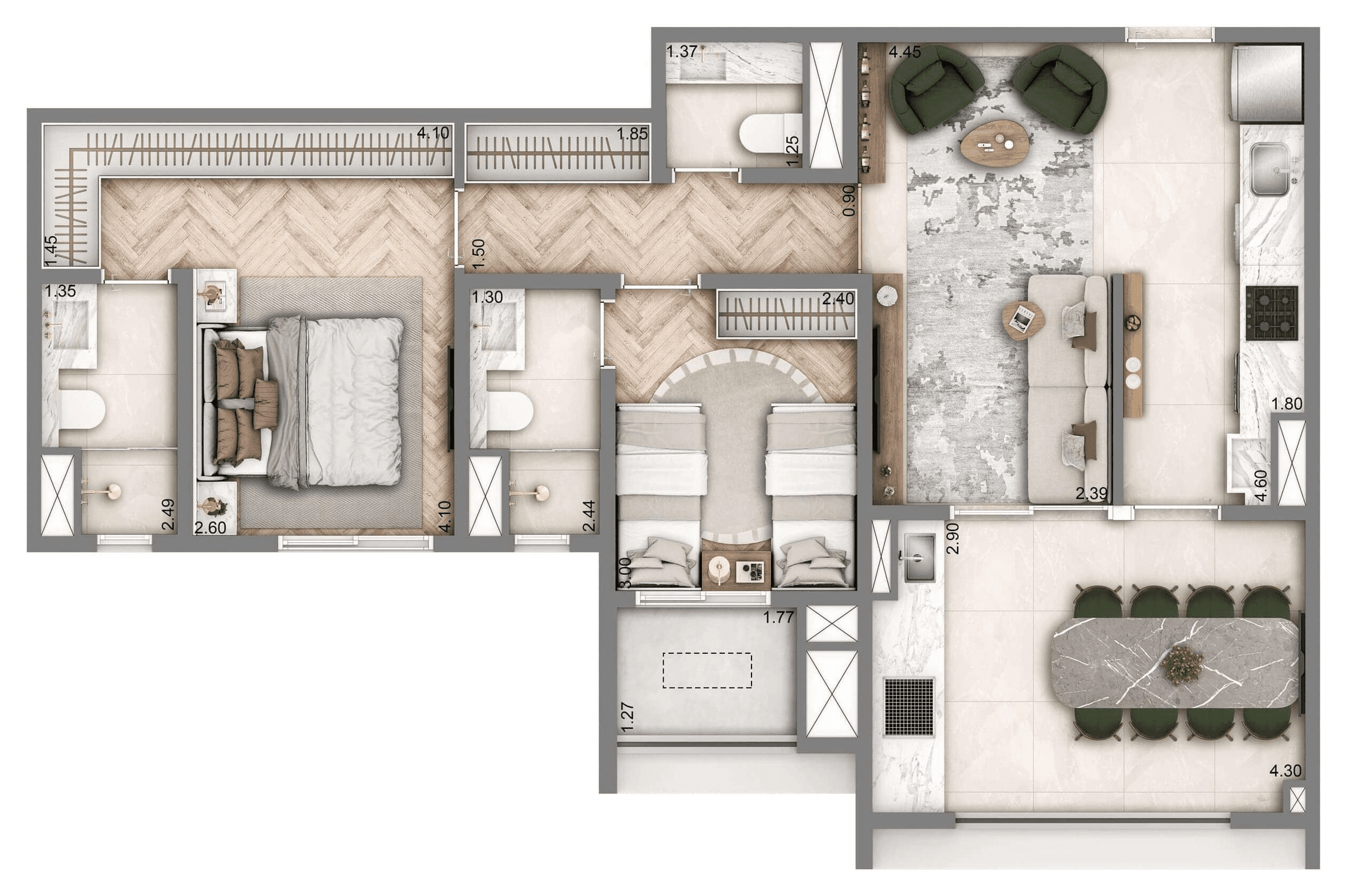 Planta 3 — Wellness Chácara Santo Antônio
