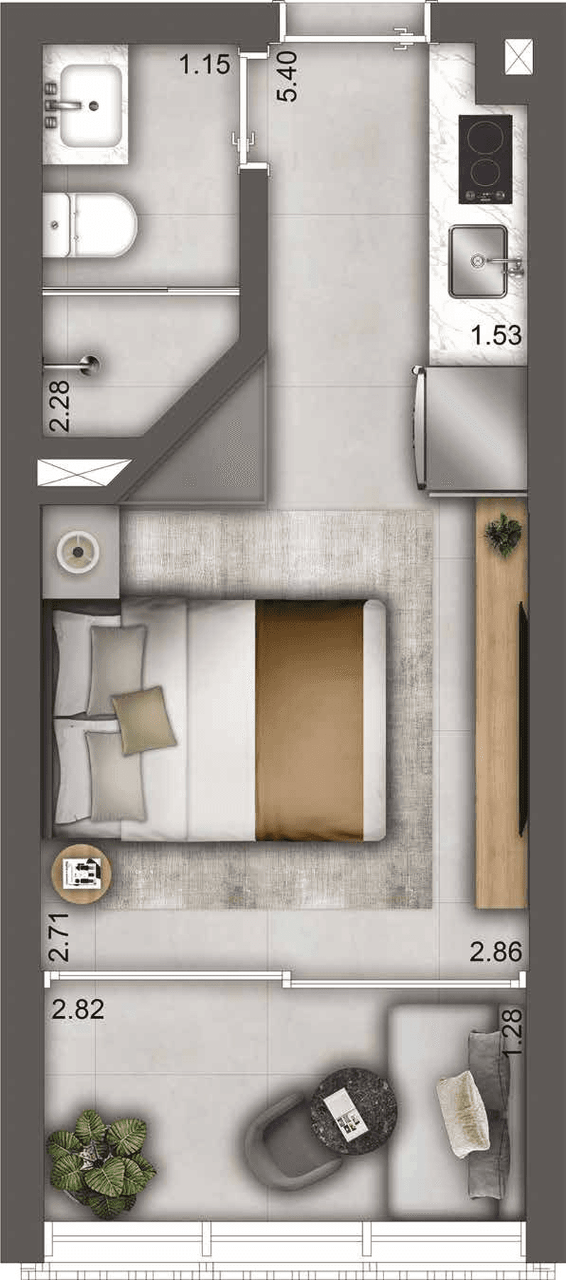 Planta 1 — Park Avenue - Studios