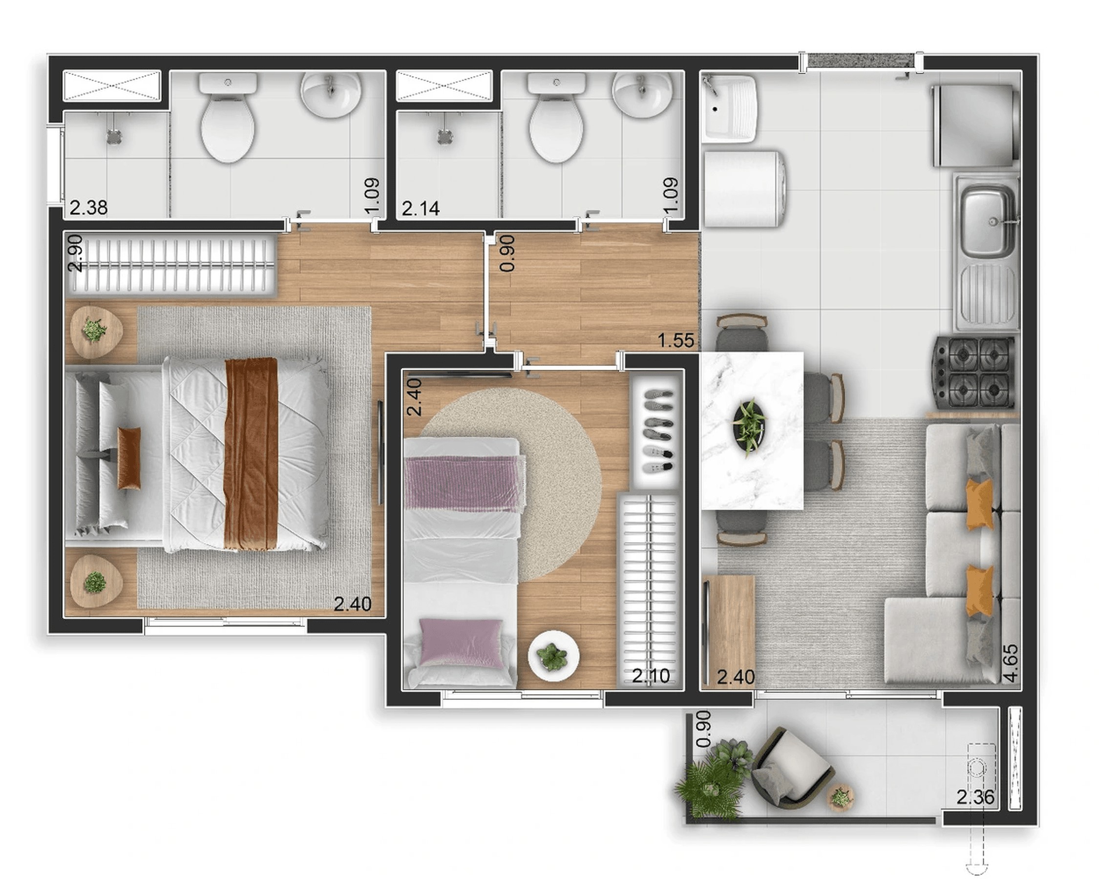 Planta 3 — Elev Anhaia Mello