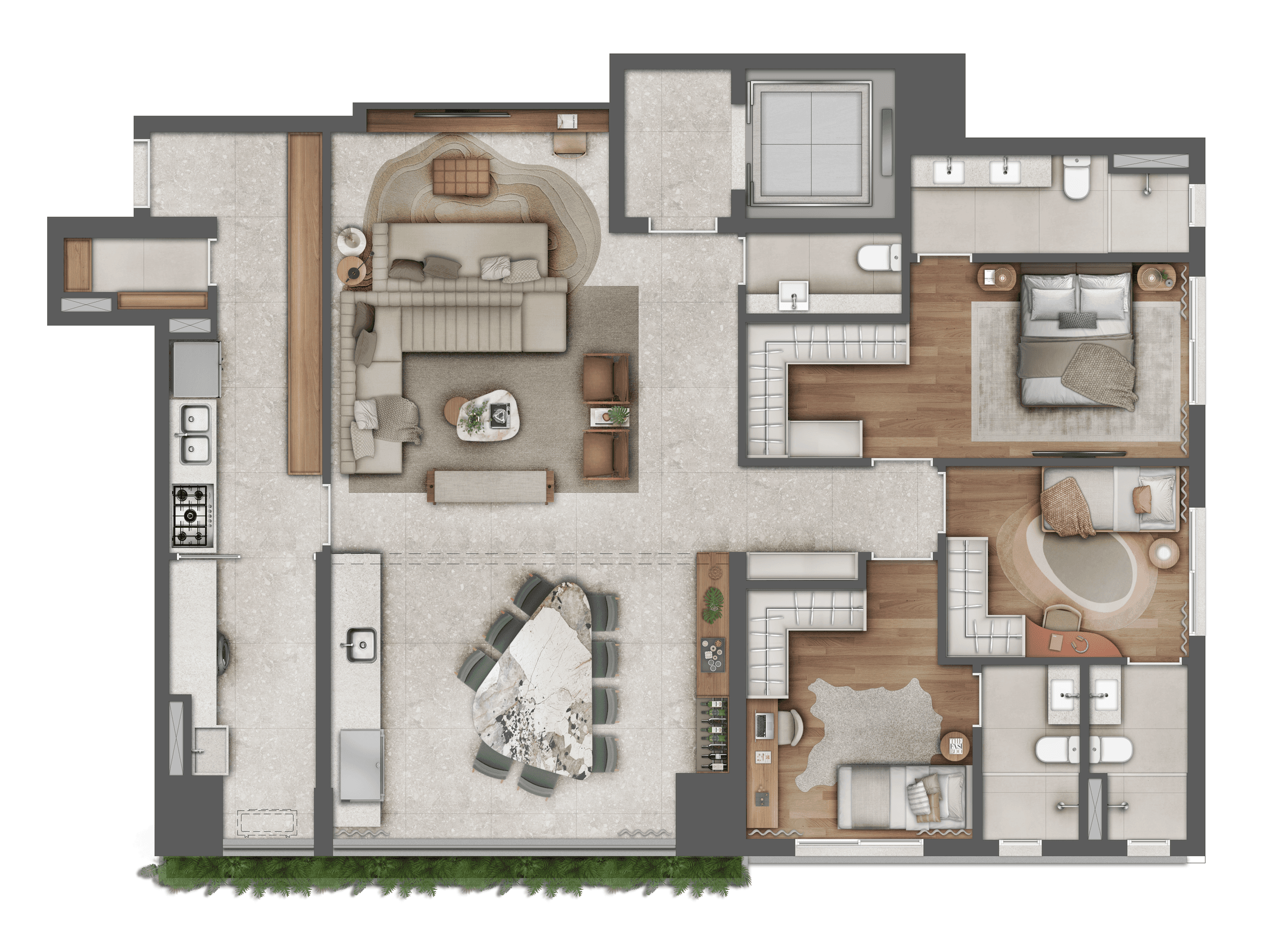 Planta 1 — Almá Pinheiros - Residencial