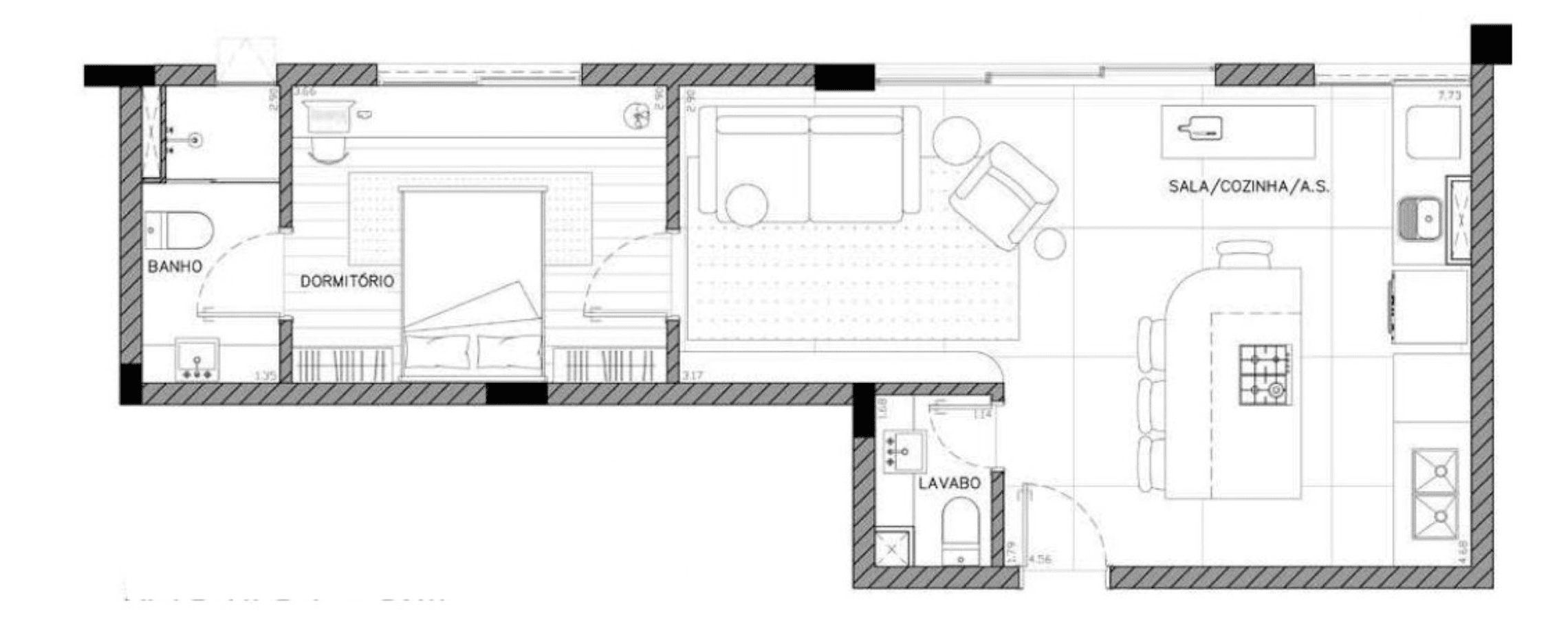 Planta 1 — Casa Vertical Jardins - Breve Lançamento
