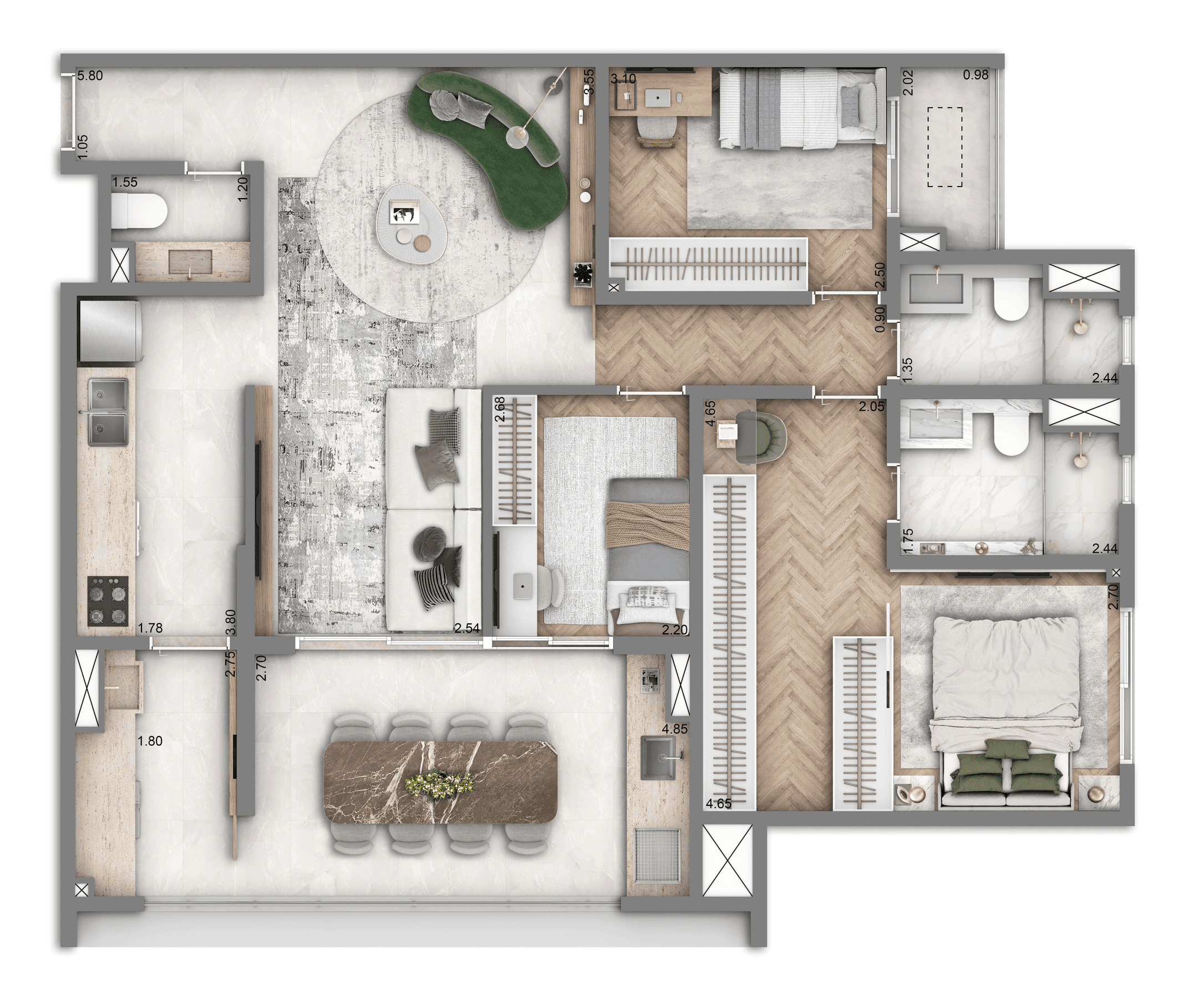 Planta 4 — The Grand Residence