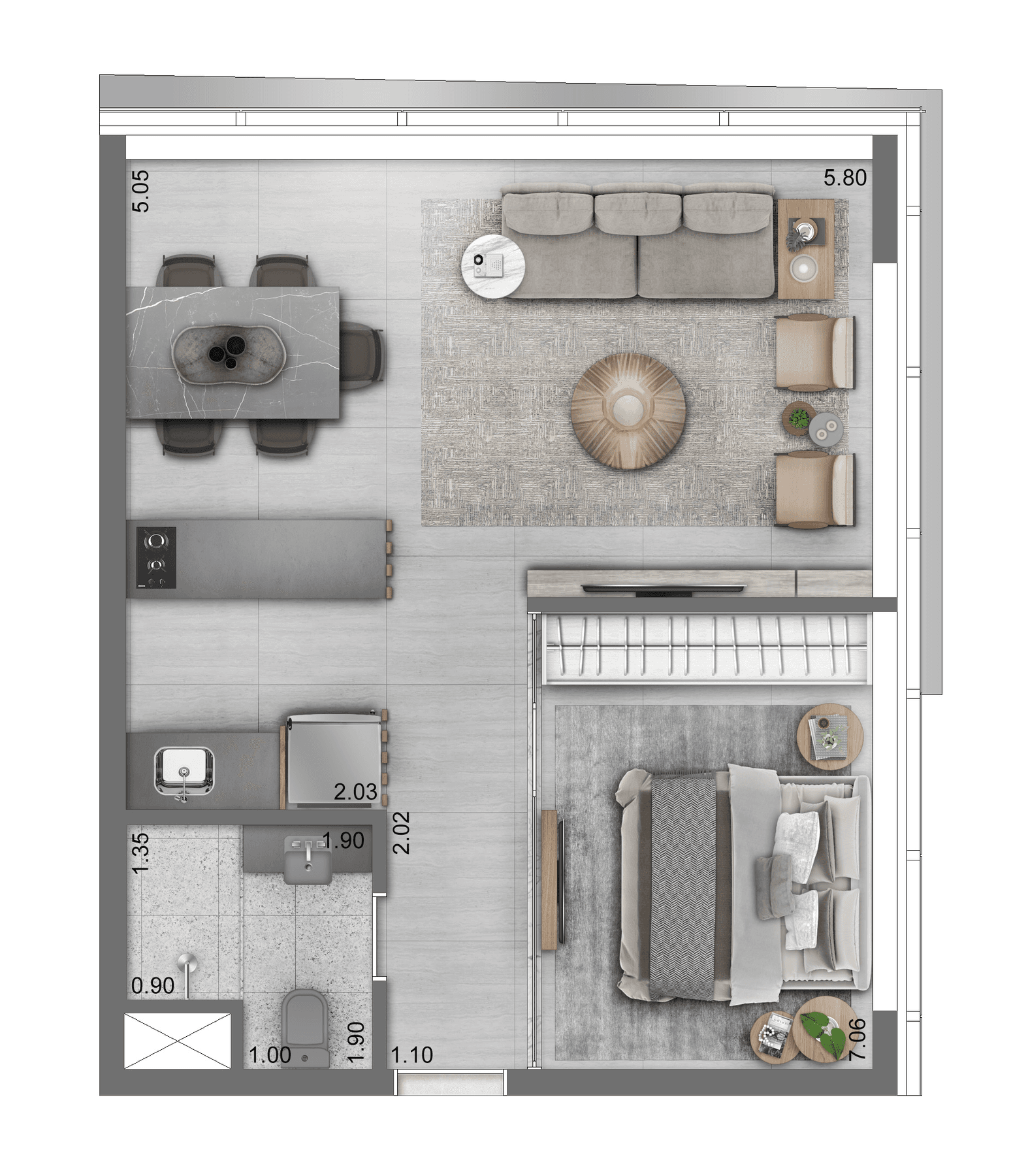 Planta 3 — Funchal 641 Apartments Studios