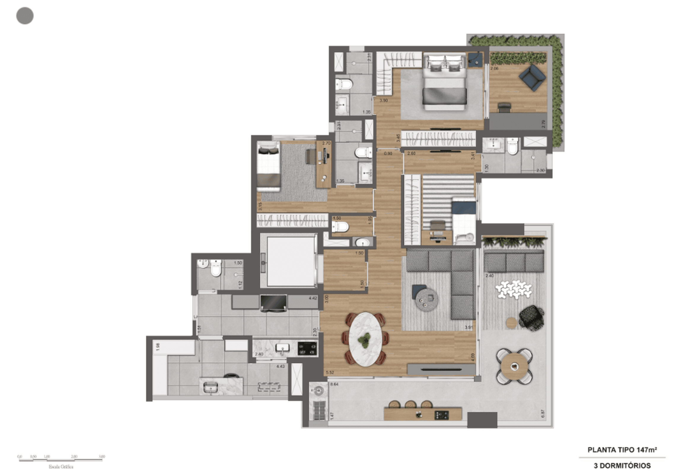 Planta 1 — Mourato 111 Apto JGRMIR