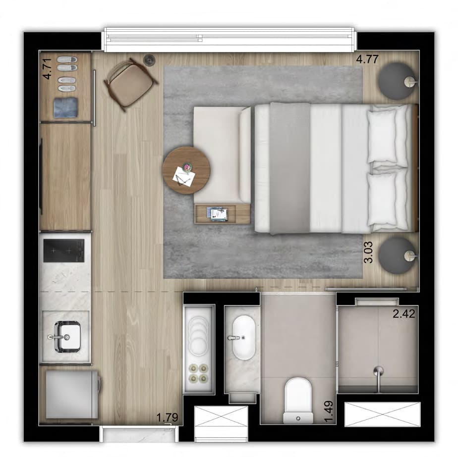 Planta 2 — NOON Small Luxury Apartments - Vila Madalena