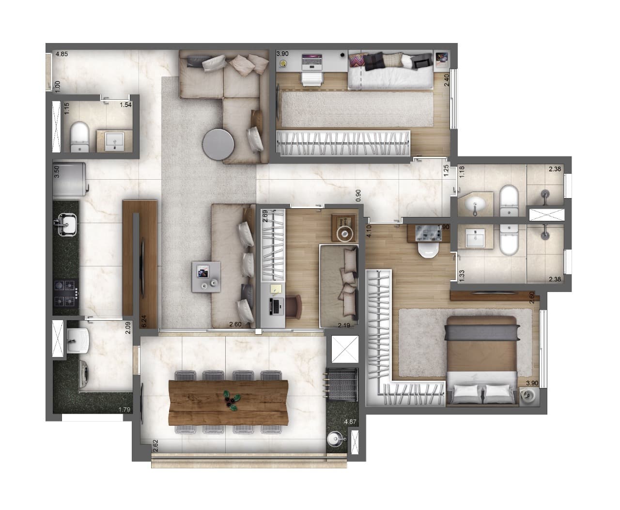 Planta 4 — Living Ipiranga
