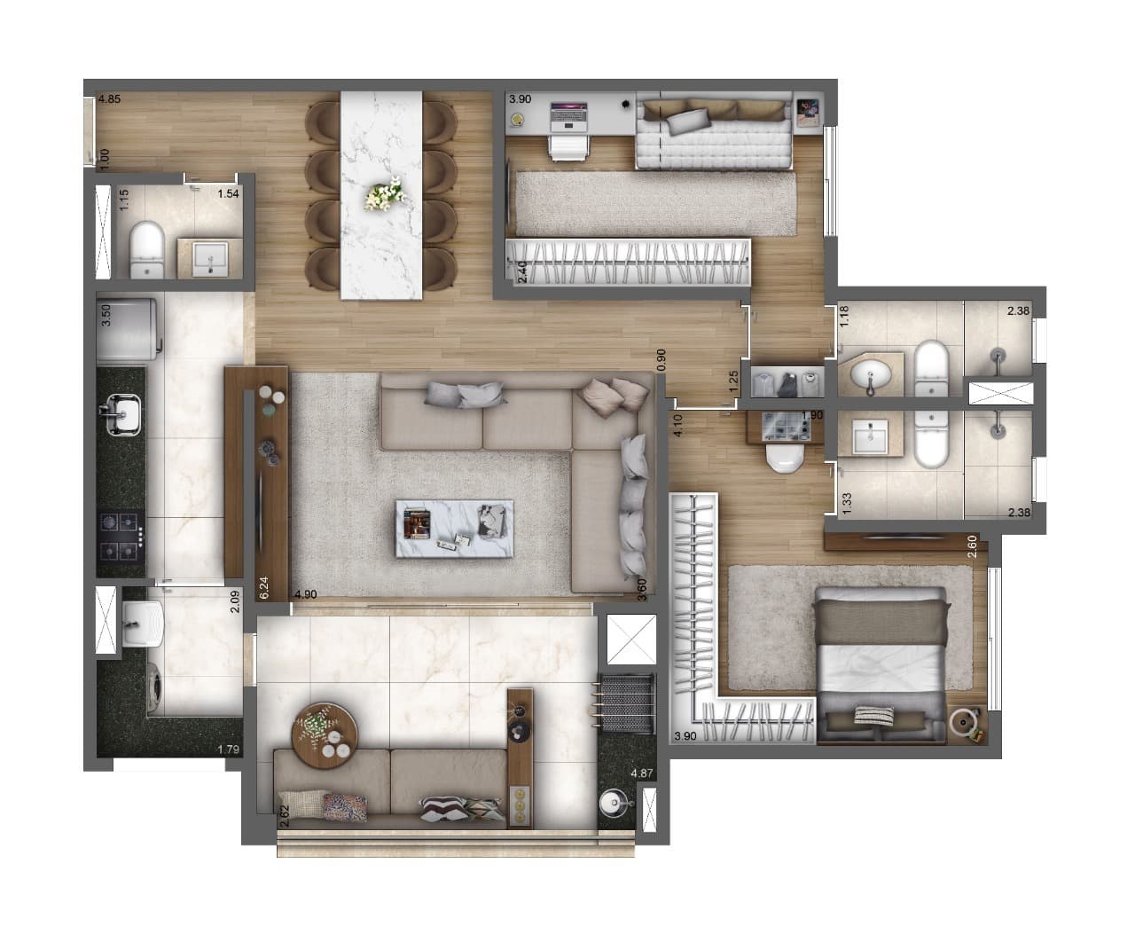Planta 5 — Living Ipiranga